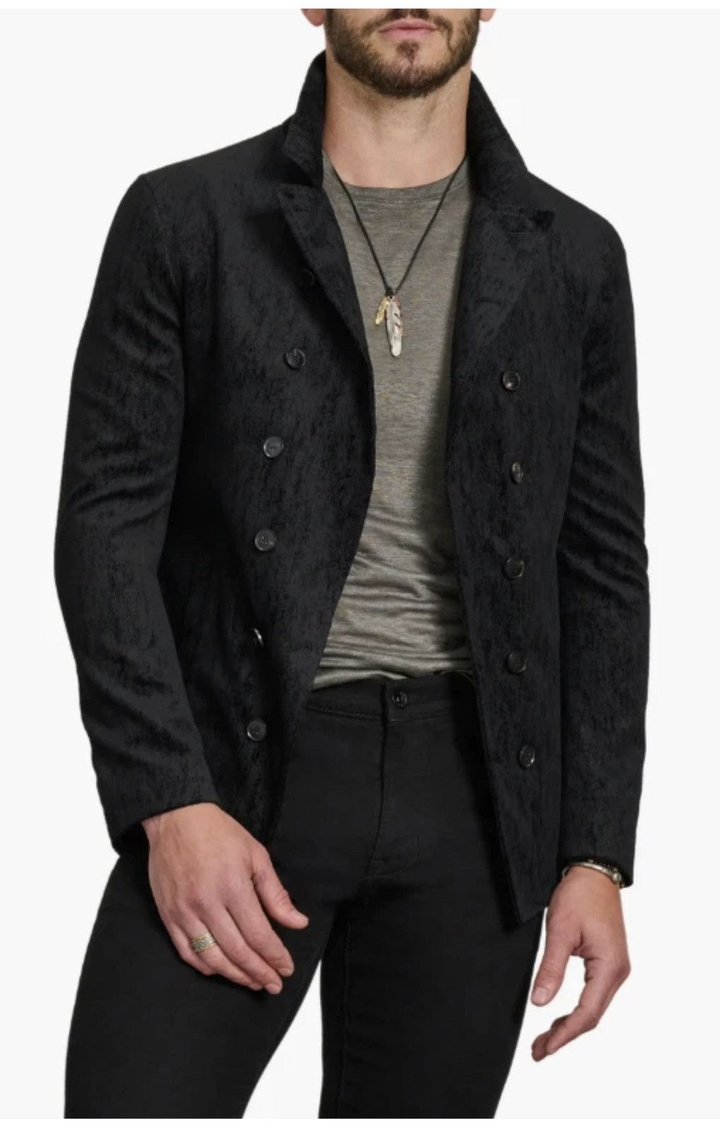 John Varvatos Slim Fit Double breasted Cutaway Jacket EU 48 USA 38 Size US M / EU 48-50 / 2 - 15 Thumbnail