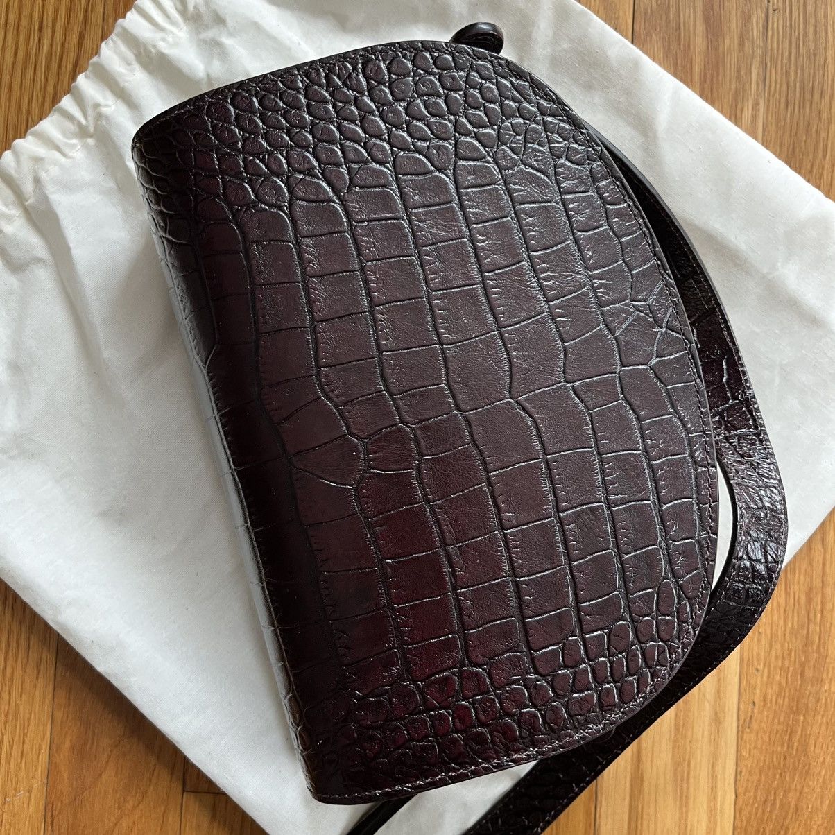 A.P.C. A.P.C. burgundy croc demi-lune bag Size ONE SIZE - 3 Thumbnail
