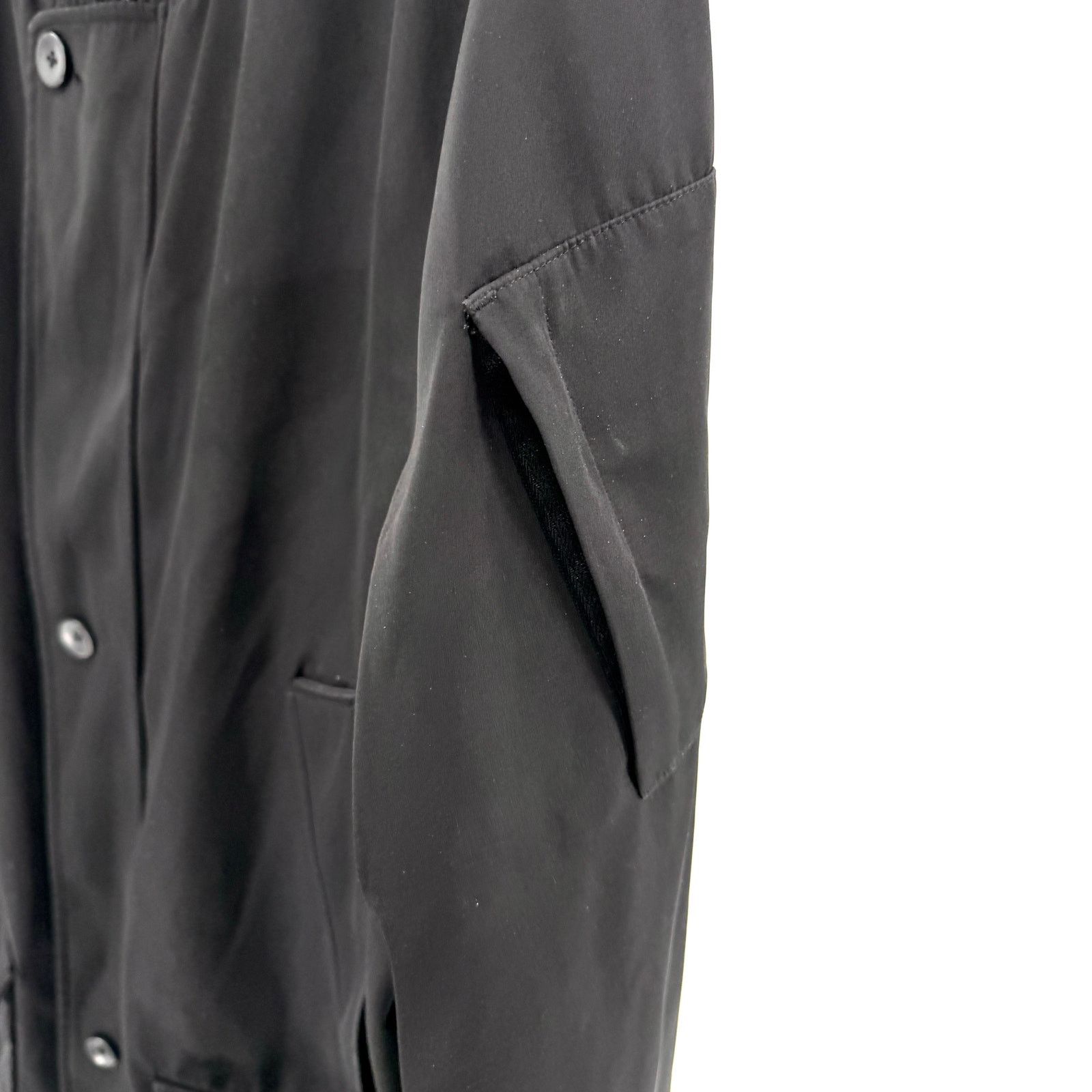 Wilke-Rodriguez Wilke Rodriguez Black Hooded Satin Lined Raincoat Size US L / EU 52-54 / 3 - 4 Thumbnail