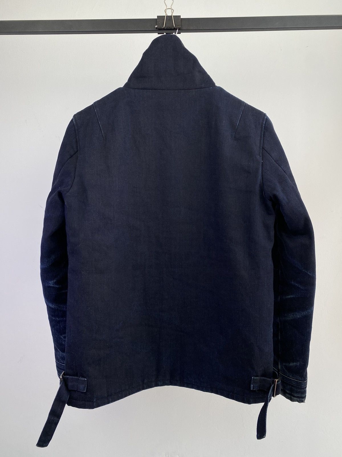 Japanese Brand 2000’s Japanese Brand Dark Indigo Neck Buckle Jacket Size US M / EU 48-50 / 2 - 2 Thumbnail