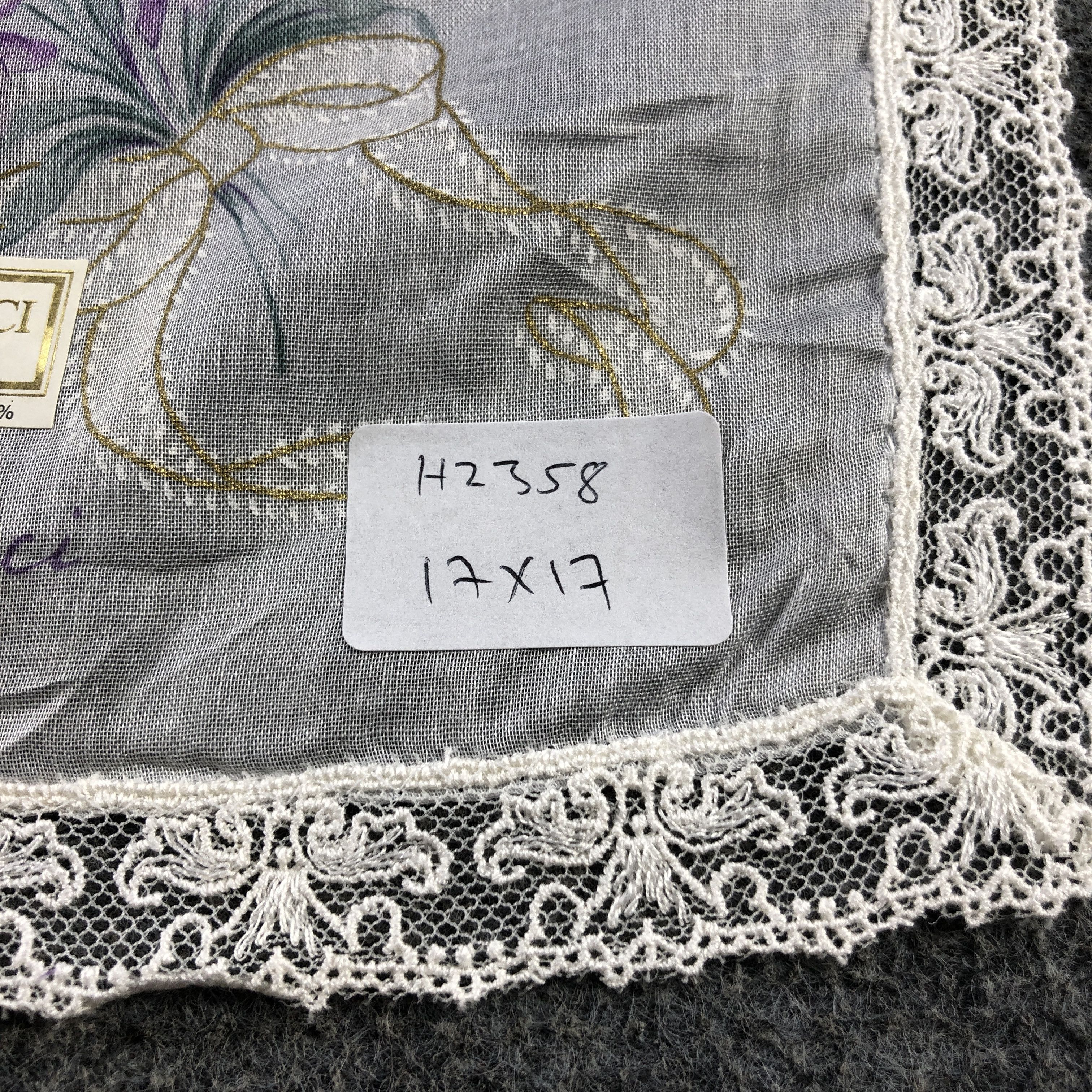 Nina Ricci Nina Ricci Floral Handkerchief Bandana Neckerchief H2358 Size ONE SIZE - 5 Thumbnail