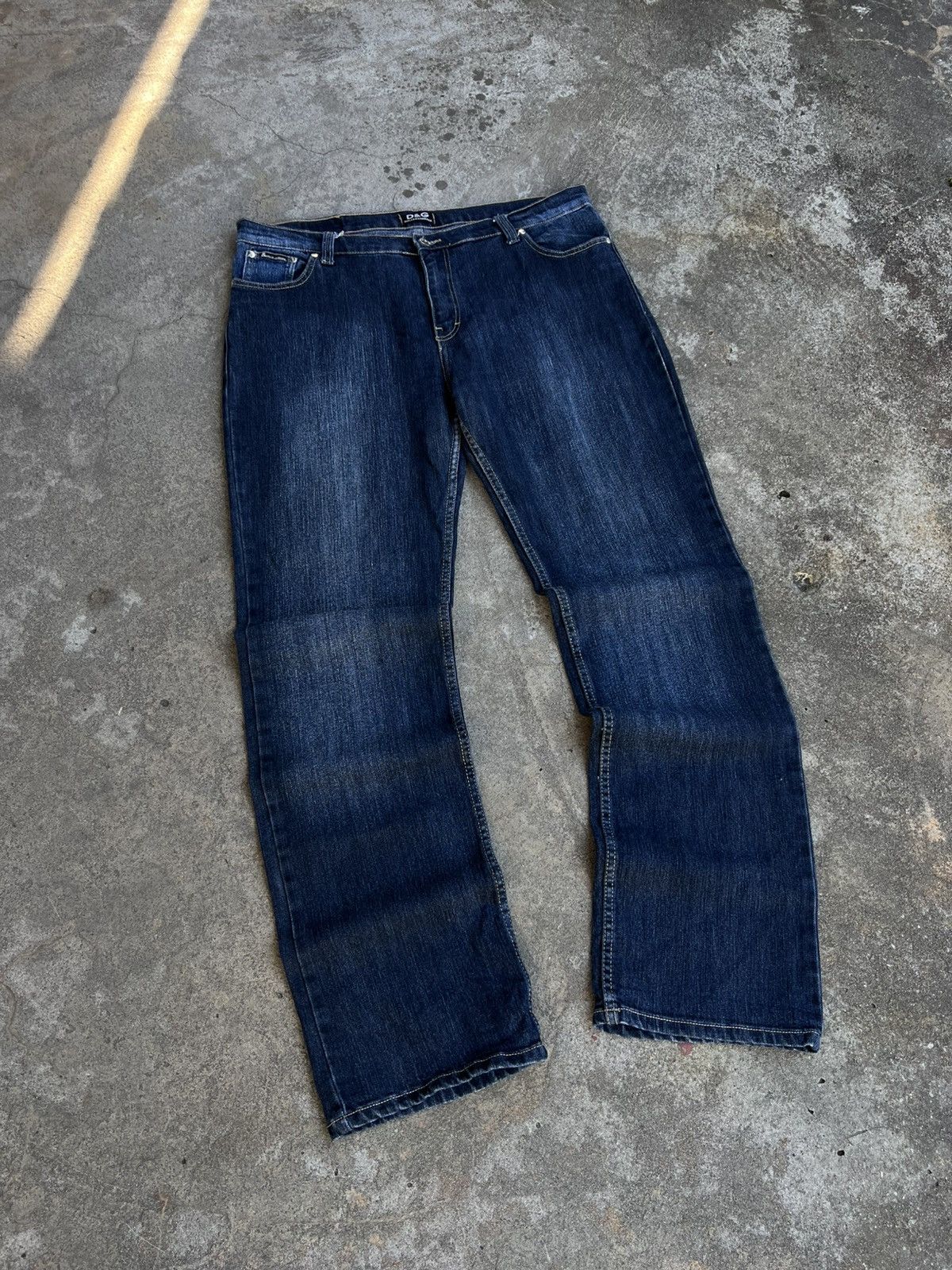 Dolce & Gabbana Crazy Dolce Gabbana Big Logo Baggy Jeans UK Y2k Rare Vintage Size US 36 / EU 52 - 6 Thumbnail
