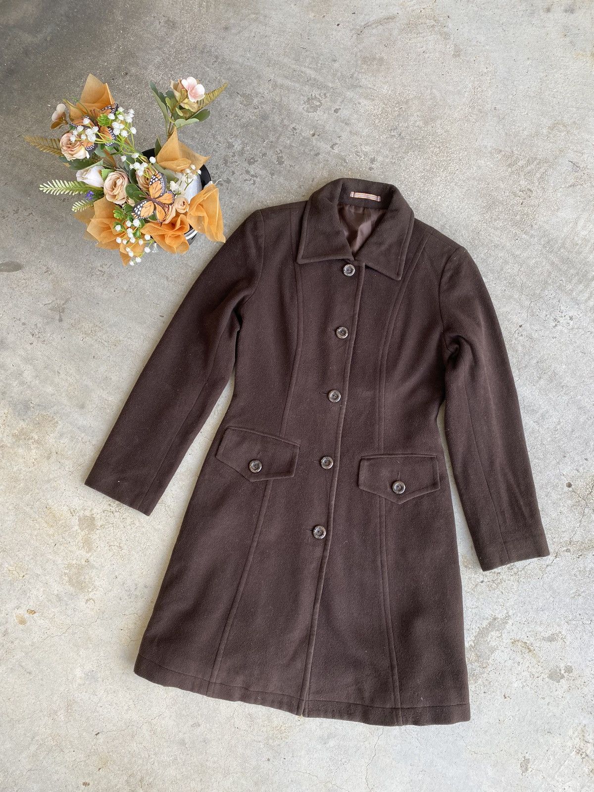 Burberry Burberry Wool Coat Long Jacket Size S / US 4 / IT 40 - 1 Thumbnail