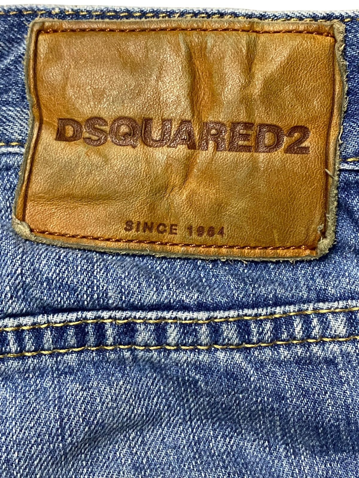Dsquared2 Vintage Dsquared2 Blue Wash Distressed Skinny Jeans Size US 33 - 13 Thumbnail
