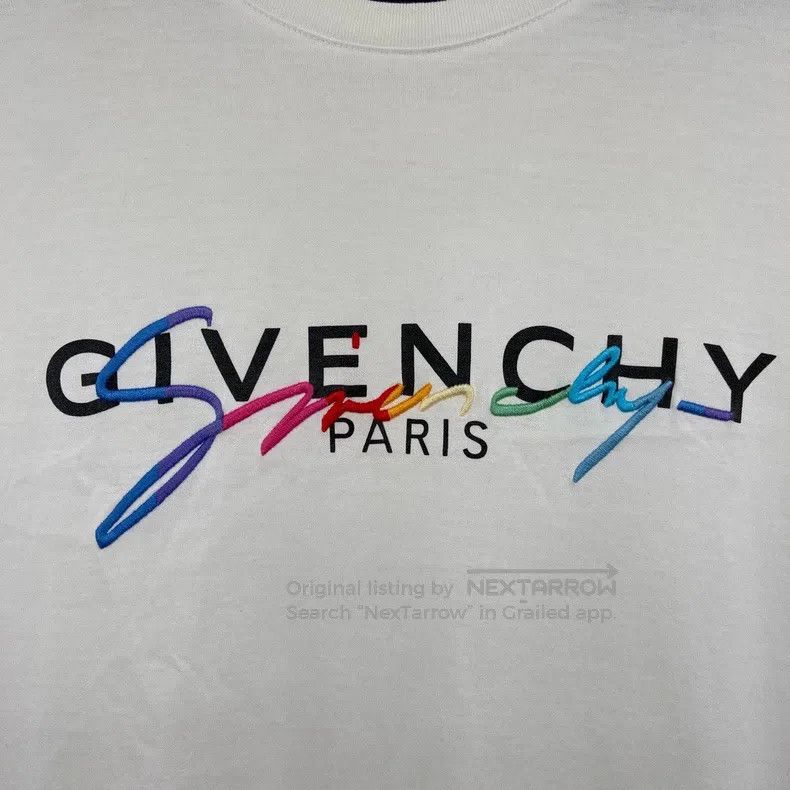 Givenchy Givenchy Rainbow Embroidered Letter Short Sleeve Size US S / EU 44-46 / 1 - 3 Thumbnail