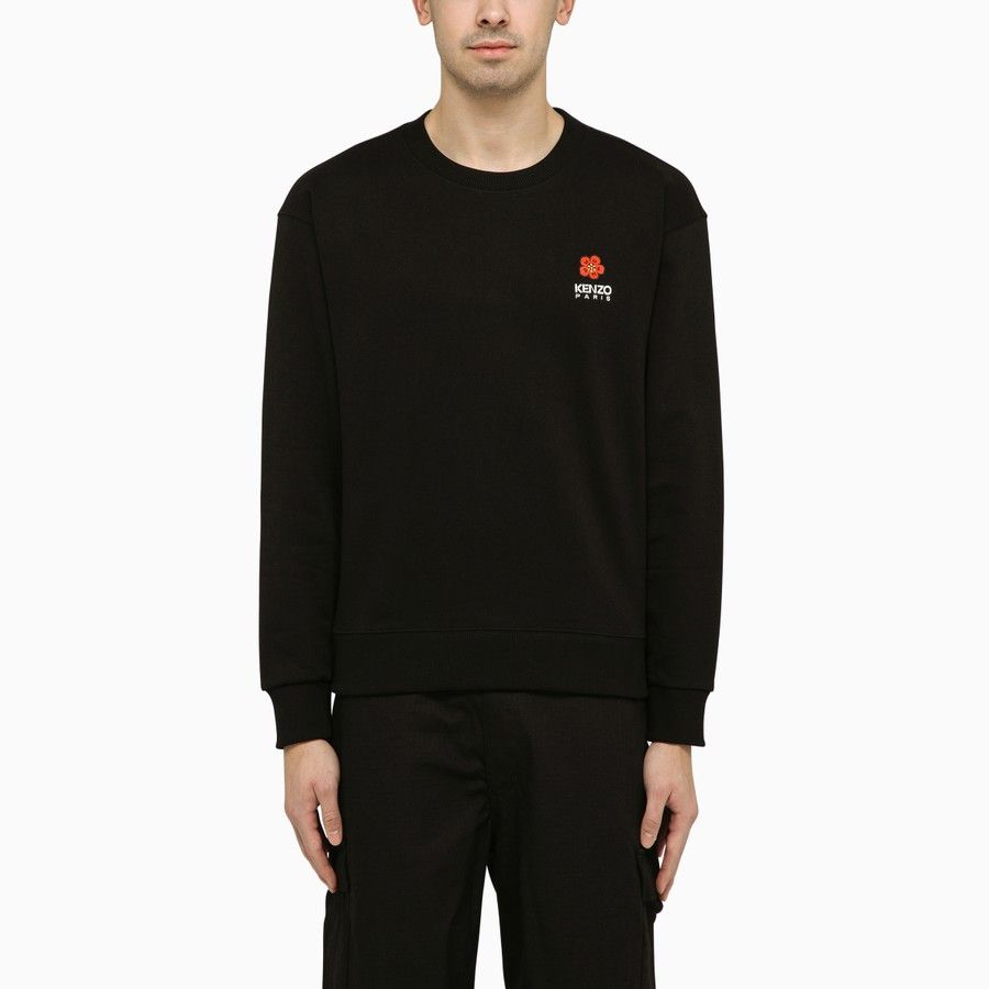 image of Kenzo O1D2Blof0424 Logo Sweaters In Black, Men's (Size XL)