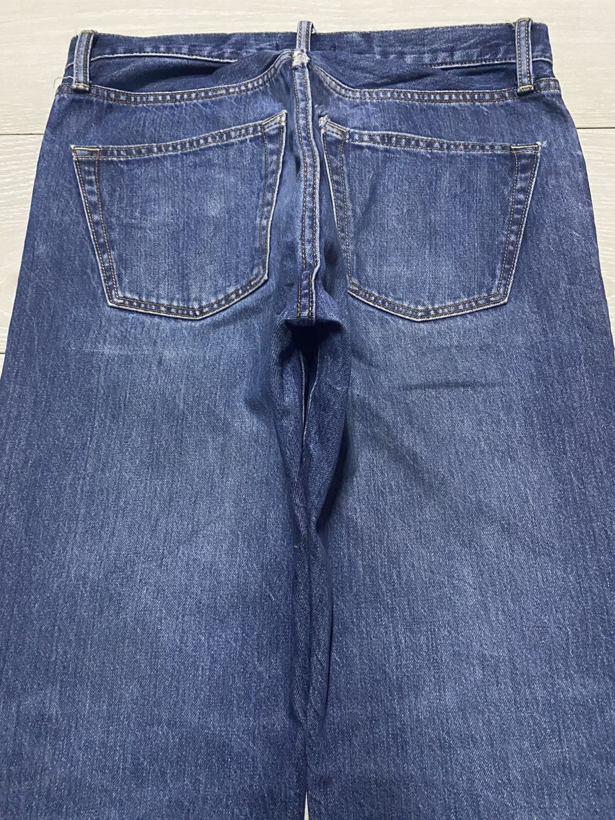 Uniqlo Vintage Japanese Brand Uniqlo Blue Wash Distressed Slim Jean Size US 33 - 4 Thumbnail