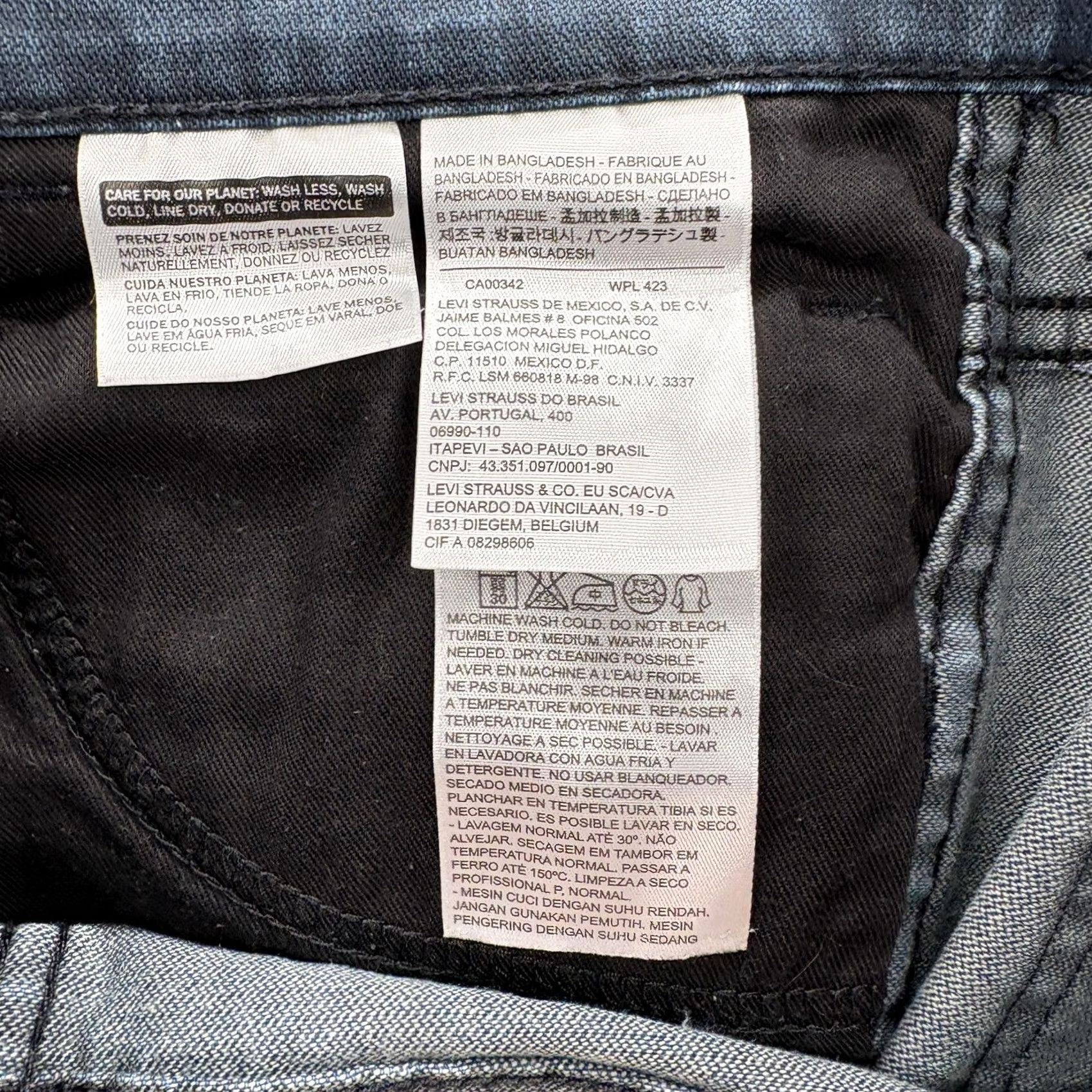 Levi's Levi's 511 Jeans Mens 32x32 Blue Dark Wash Slim Straight Stretch Denim Casual Jeans Size US 32 / EU 48 - 4 Thumbnail