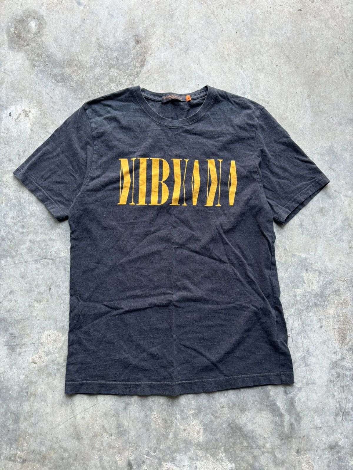 image of Ss07 Undercover Nirvana Mirror Tee in Black, Men's (Size Medium)