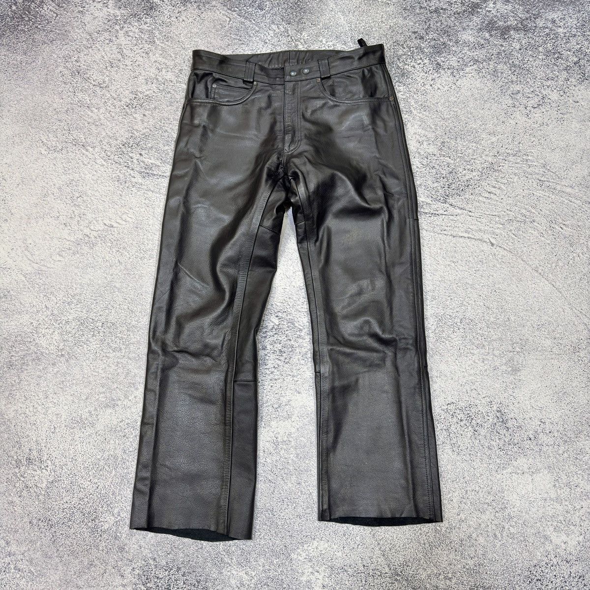 Genuine Leather Cima Schlier Black Genuine Leather Pants 50 size (33) Size US 32 / EU 48 - 1 Thumbnail
