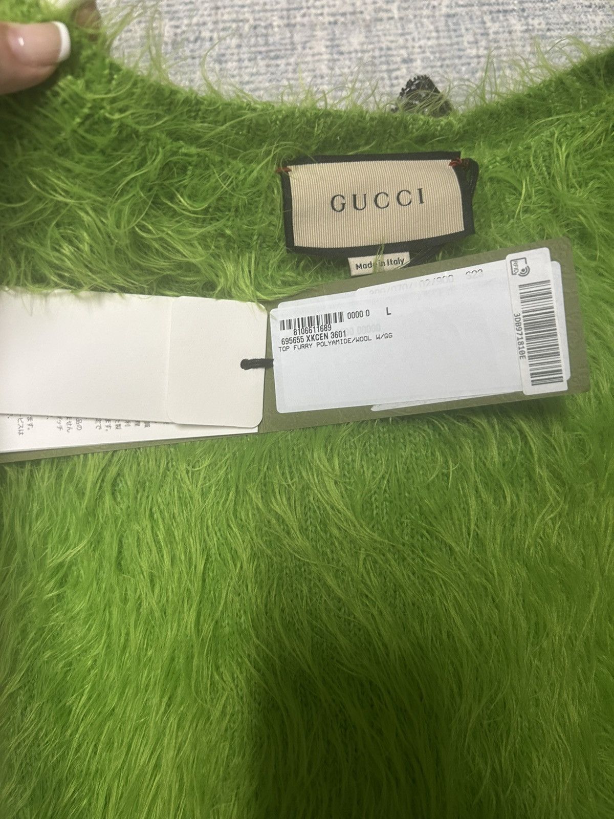 Gucci GUCCI GREEN CREWNECK SWEATER SIZE LARGE GG Size L / US 10 / IT 46 - 8 Thumbnail