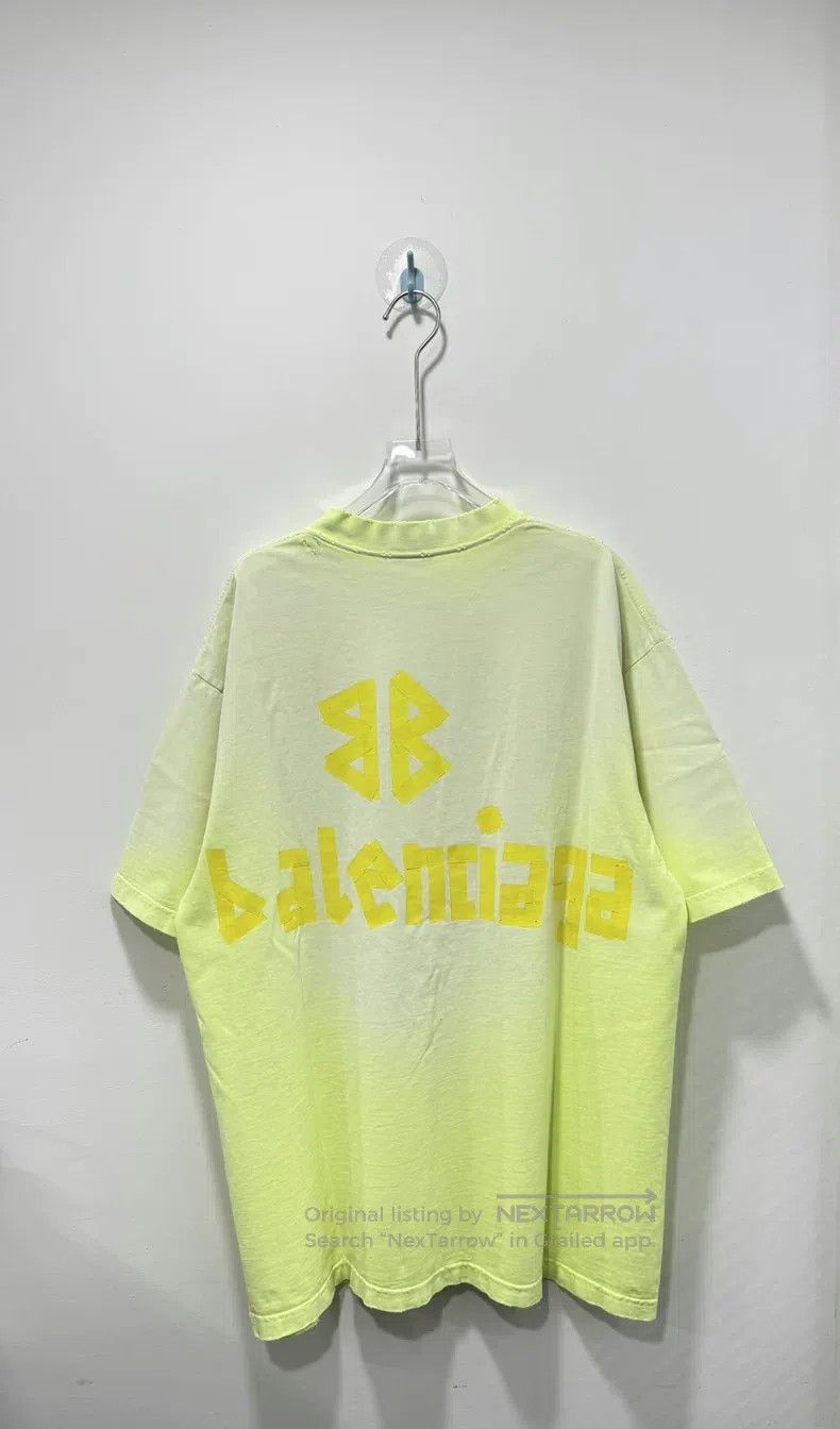 Balenciaga Balenciaga Neon Tape Logo Short Sleeve Size US M / EU 48-50 / 2 - 2 Thumbnail