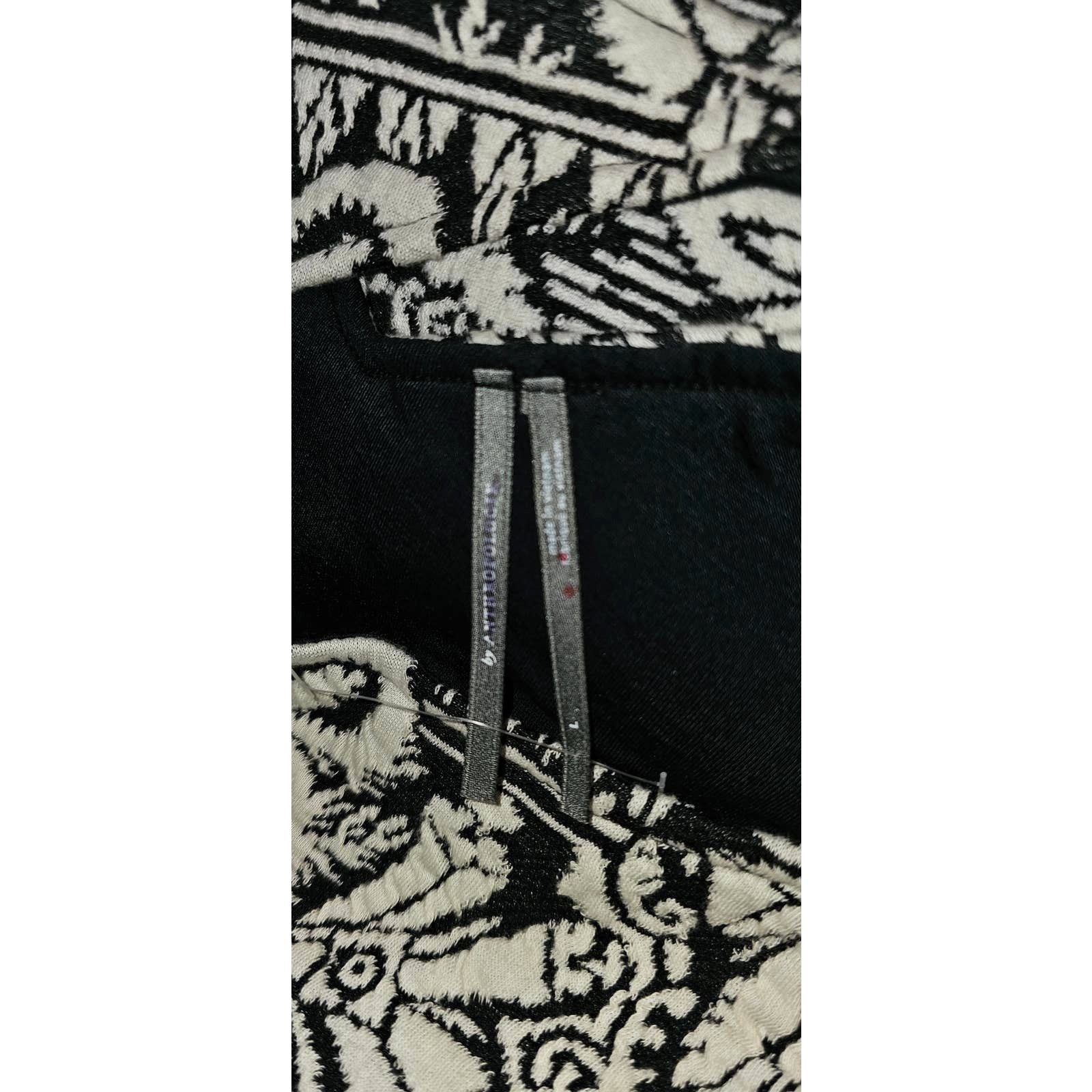 Anthropologie New Anthropologie Jacquard Cut-Out Midi Dress $148 LARGE B&W Size L / US 10 / IT 46 - 7 Thumbnail