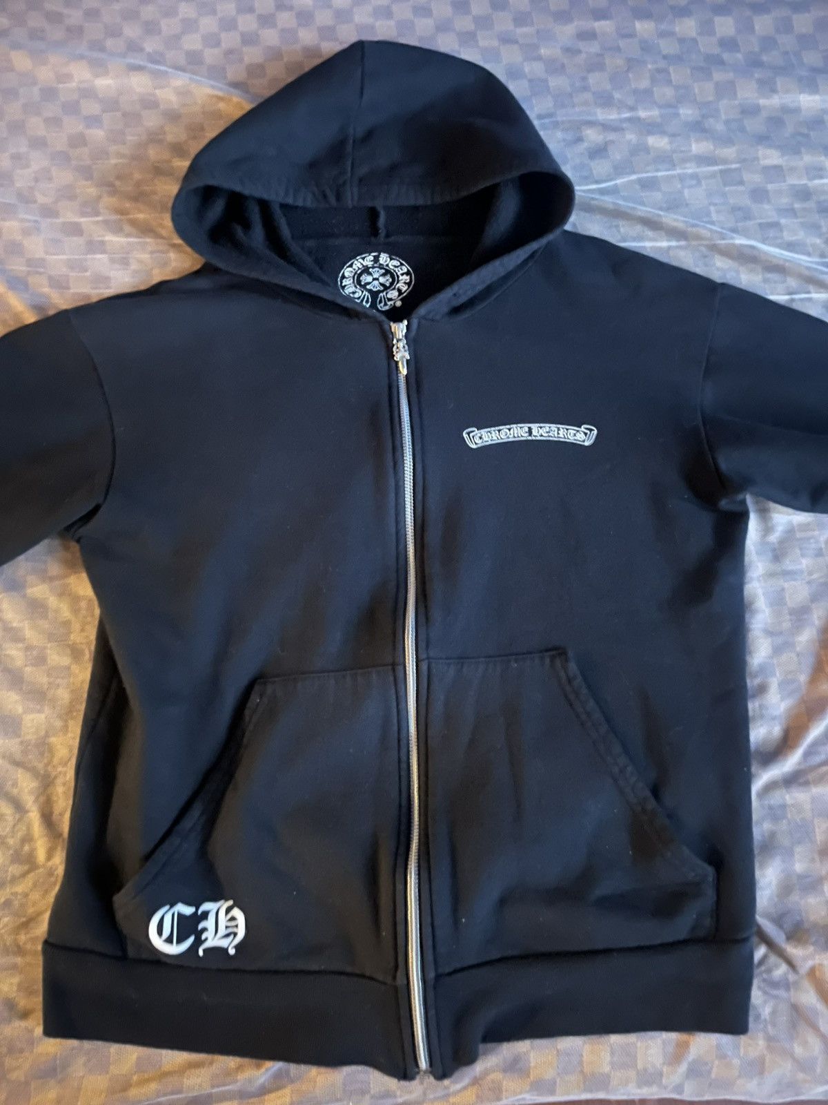 Chrome Hearts Chrome Hearts "Big Cross Plus" Silver Dagger Zip Up Hoodie Size US S / EU 44-46 / 1 - 1 Thumbnail