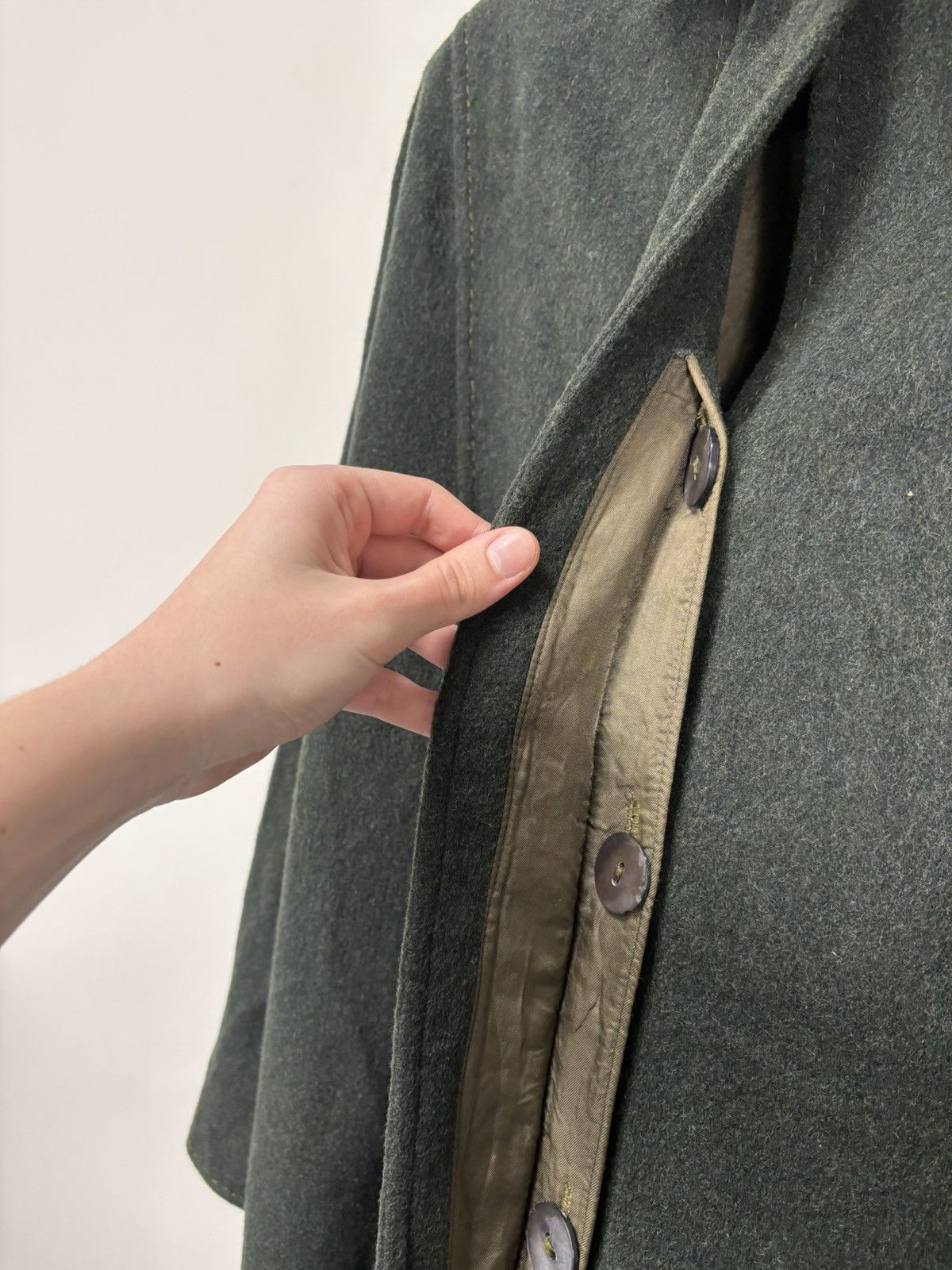 Other Vintage Moessmer Women’s Tiroler Loden Wool Alpaca Overcoat Size L / US 10 / IT 46 - 10 Thumbnail
