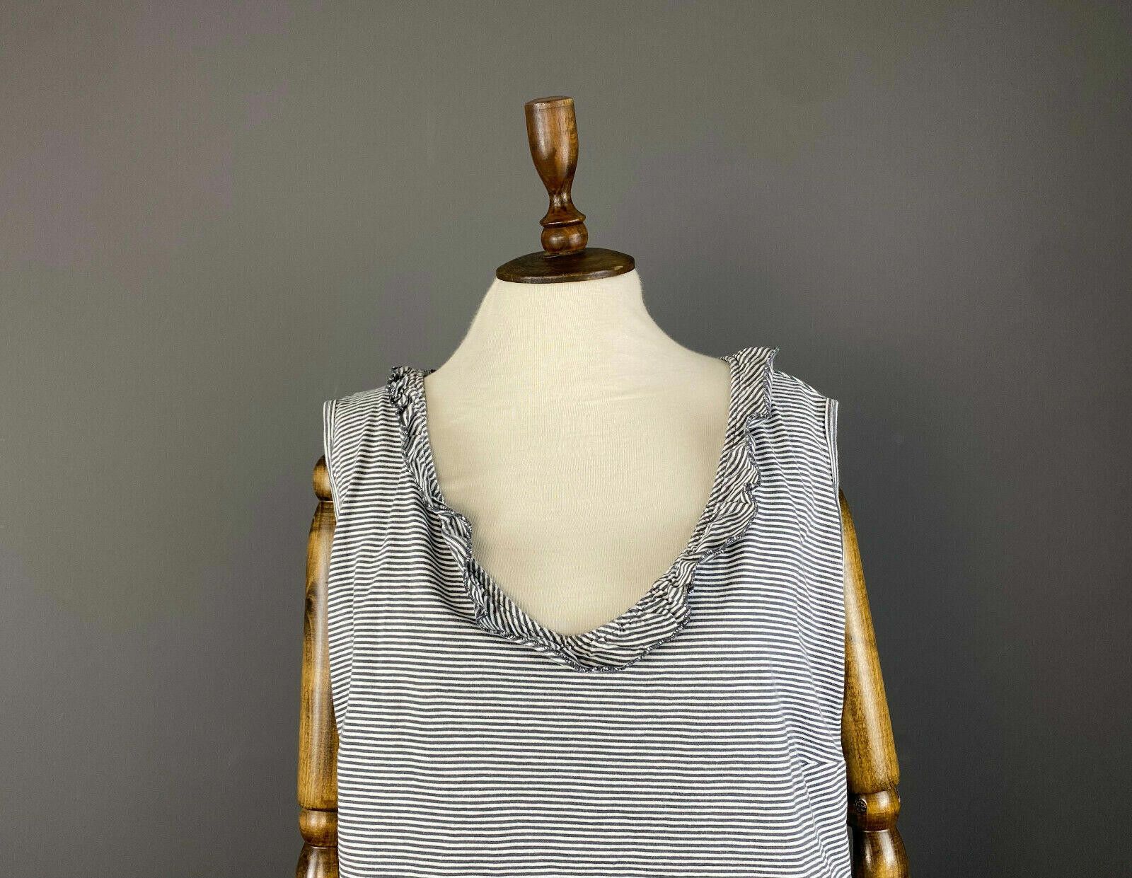 Designer Deerberg by Oska Stripe Lagenlook Summer Top Blouse Size M / US 6-8 / IT 42-44 - 2 Thumbnail