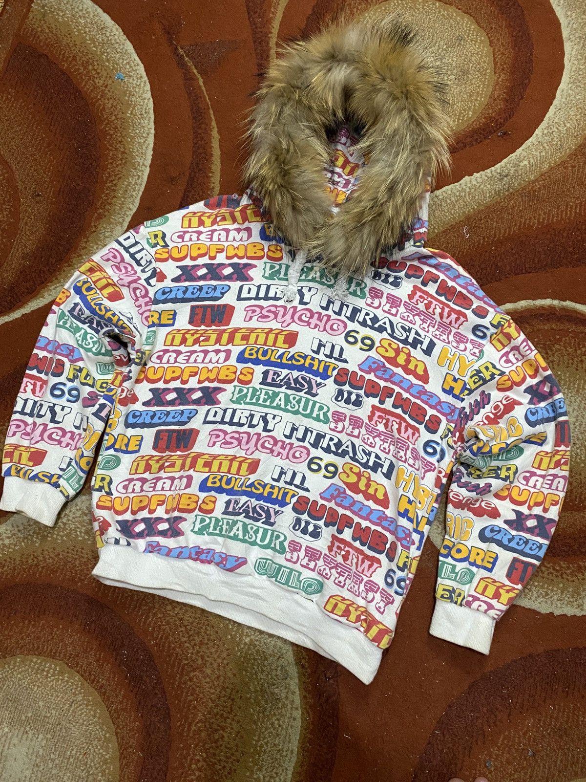 Hysteric Glamour × If Six Was Nine × Japanese Brand Y2K Pajaja All Over Print Fur Hoodie If six Was Nine Style Size US M / EU 48-50 / 2 - 2 Thumbnail