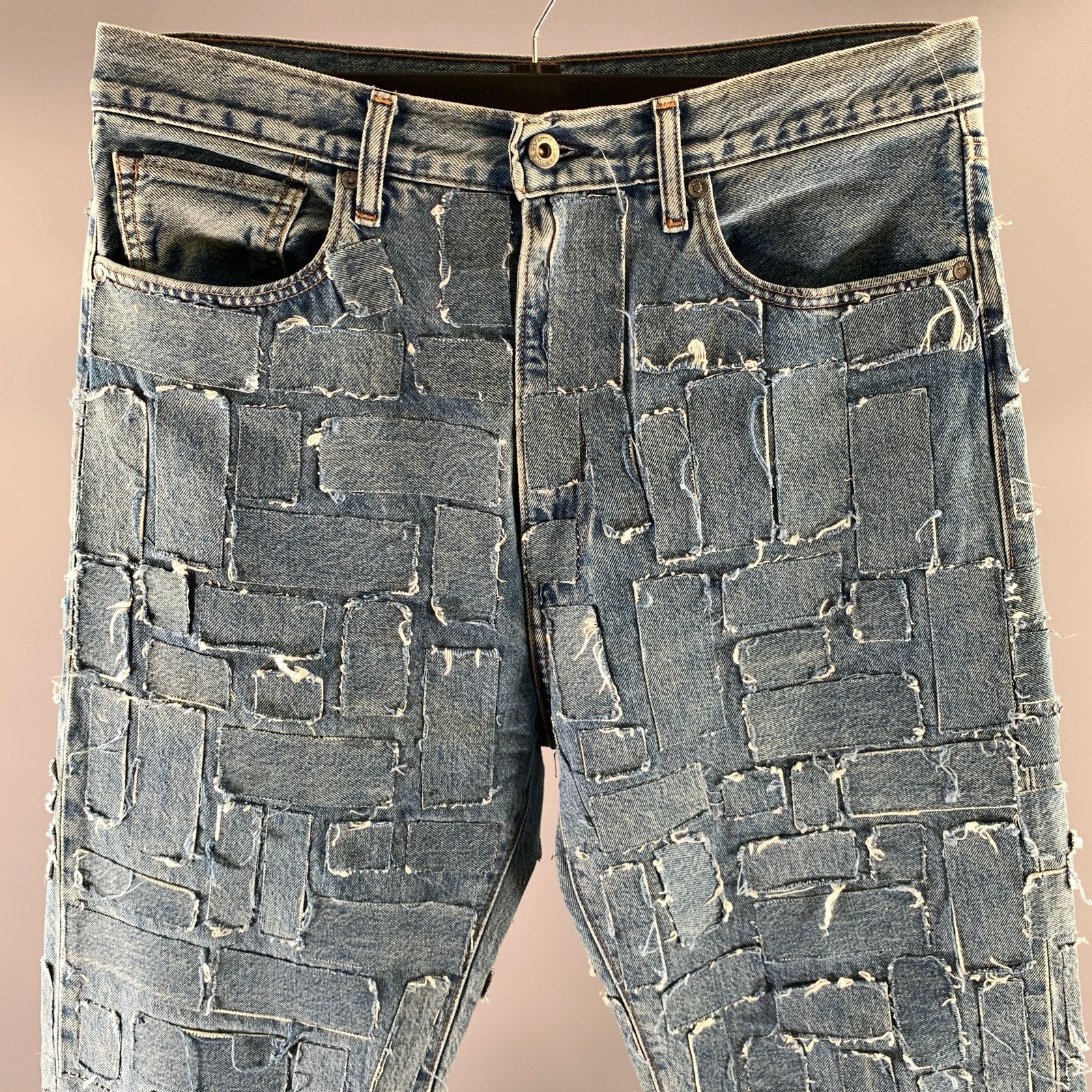 Levi's LEVI'S Size 32 Blue Organic Cotton Patchwork Jeans Size US 32 / EU 48 - 2 Thumbnail