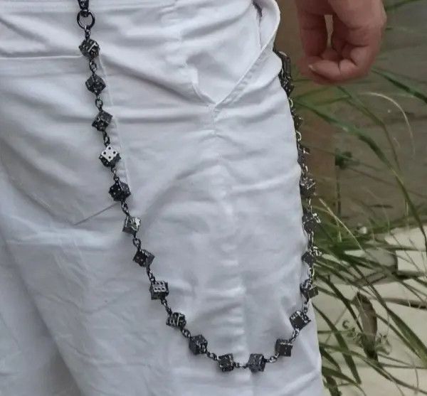 Vintage Dice and Skulls Rock Wallet Chain Size ONE SIZE - 1 Thumbnail