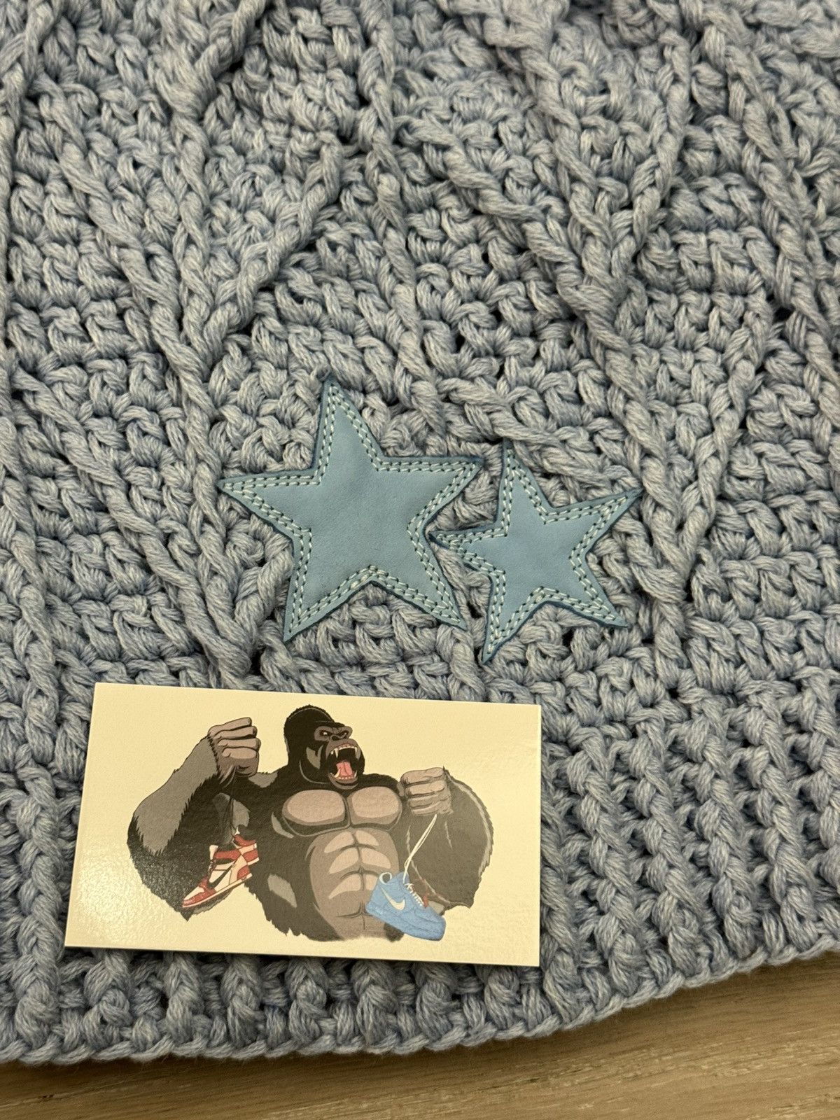 Chrome Hearts Chrome Hearts Hand Woven Star Patch Beanie - Blue Size ONE SIZE - 3 Thumbnail