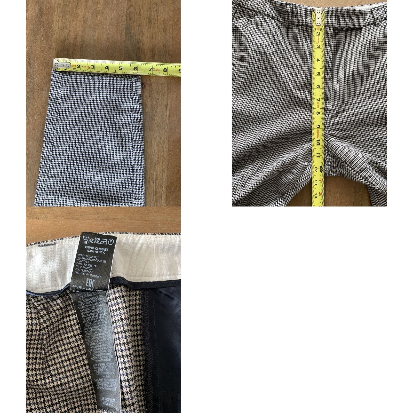 Marks & Spencer Marks & Spencer M&S Houndstooth Trousers Womens 31x24 Trousers Casual Formal Workwear 90s City London Womens Size 24" / US 00 / IT 34 - 8 Thumbnail