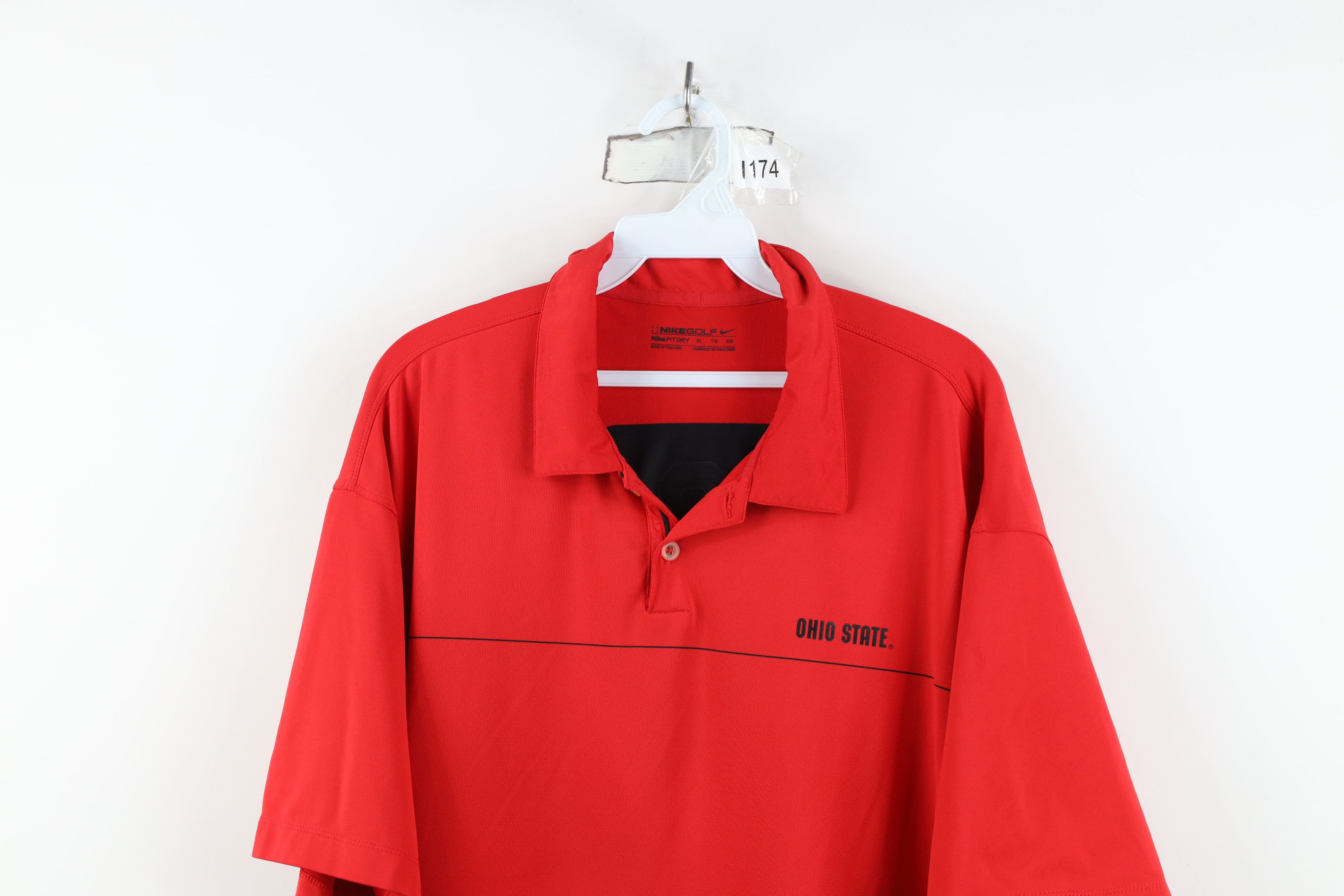Nike Nike Golf Mini Swoosh Ohio State University Polo Shirt Red Size US XL / EU 56 / 4 - 2 Thumbnail