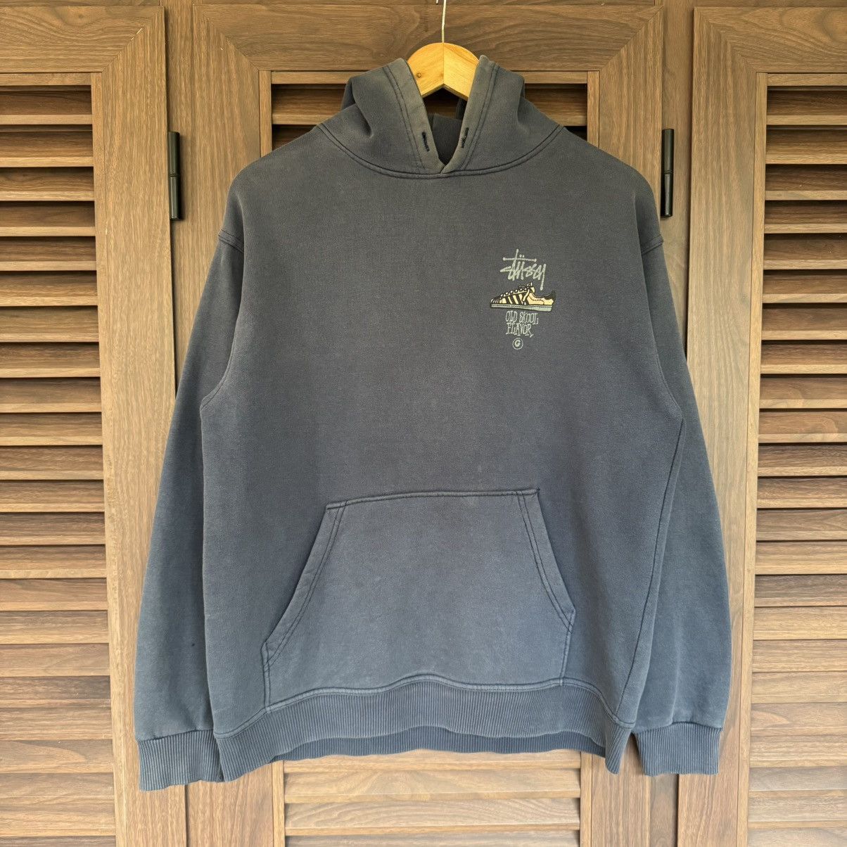 Stussy × Vintage Vintage 90s Stussy Old Skool Flavour Hoodie Size US M / EU 48-50 / 2 - 4 Thumbnail