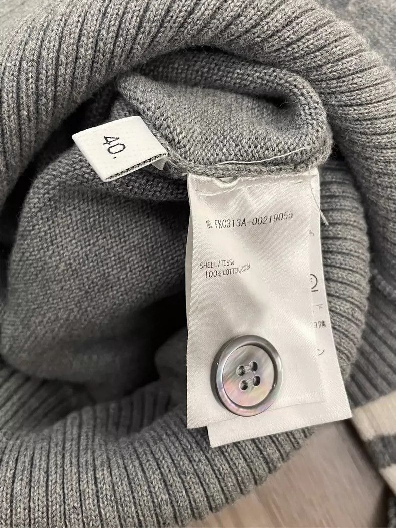 Thom Browne Thom Browne Gray dog four stripe knit sweater Size S / US 4 / IT 40 - 6 Thumbnail