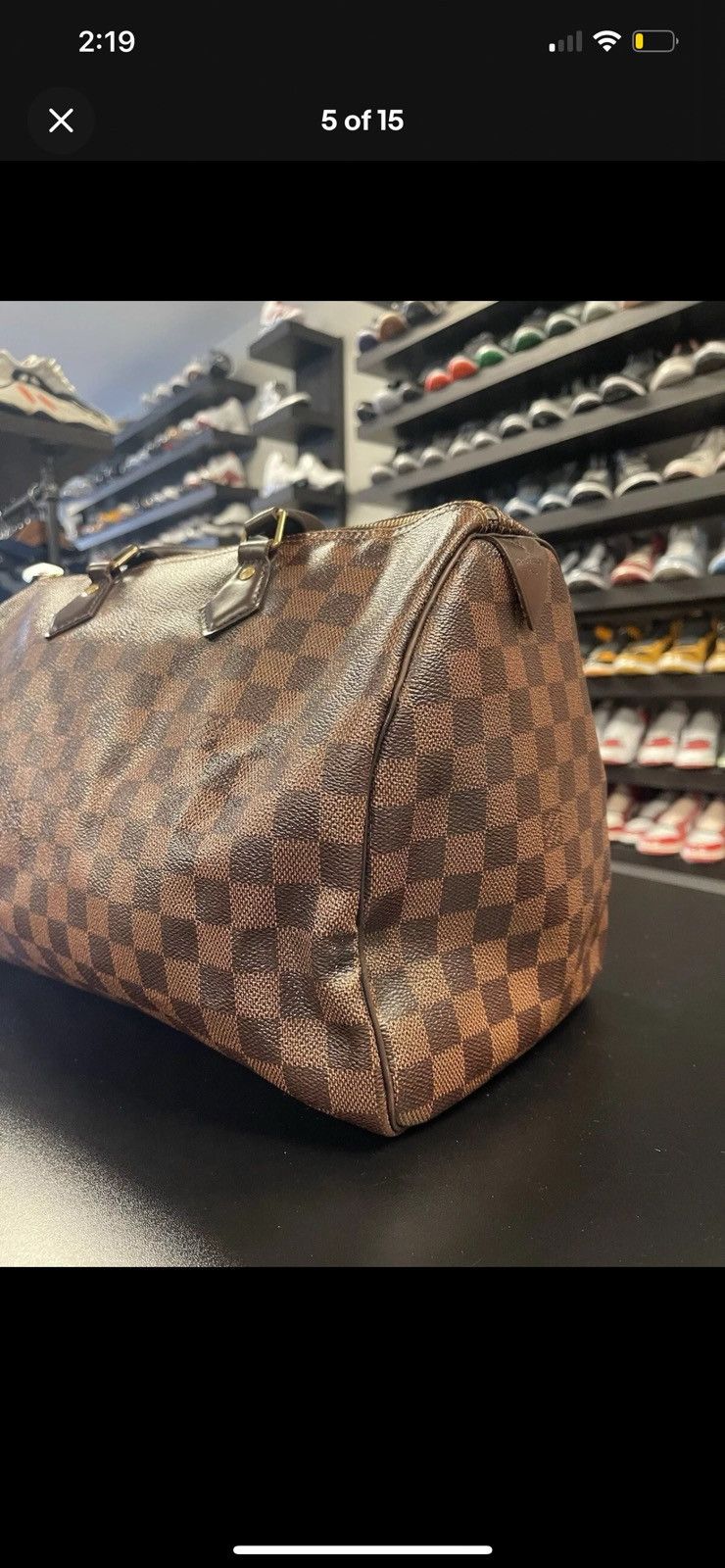 Louis Vuitton Louis Vuitton Speedy Duffle 35 Brown Canvas Damier Ebene Size ONE SIZE - 4 Thumbnail