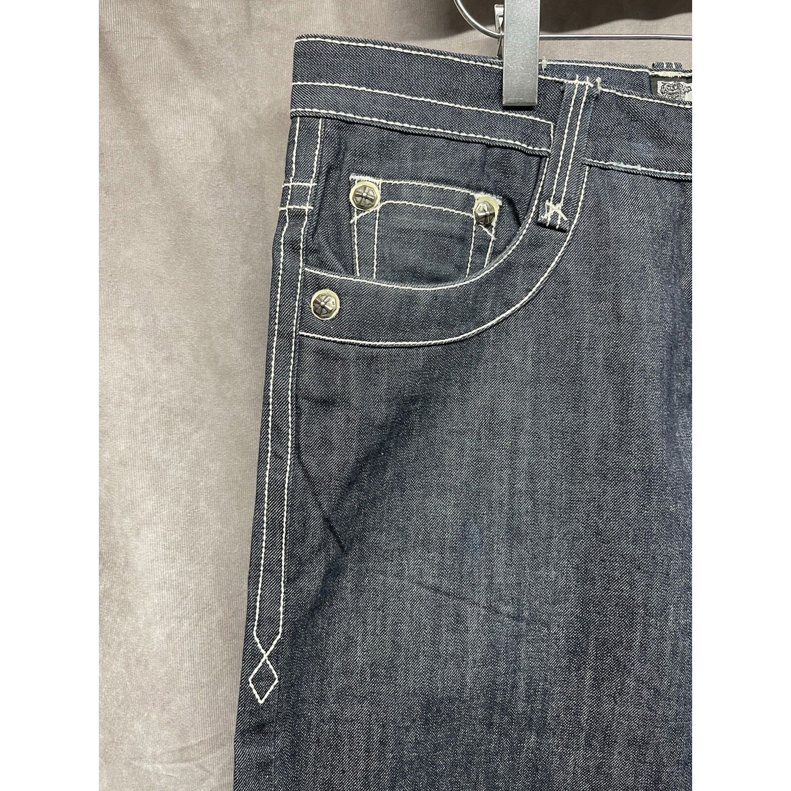 Smoke Rise Smoke Rise Jeans 34x34 Blue Embroidered Distressed Patch Str Size US 34 / EU 50 - 9 Thumbnail