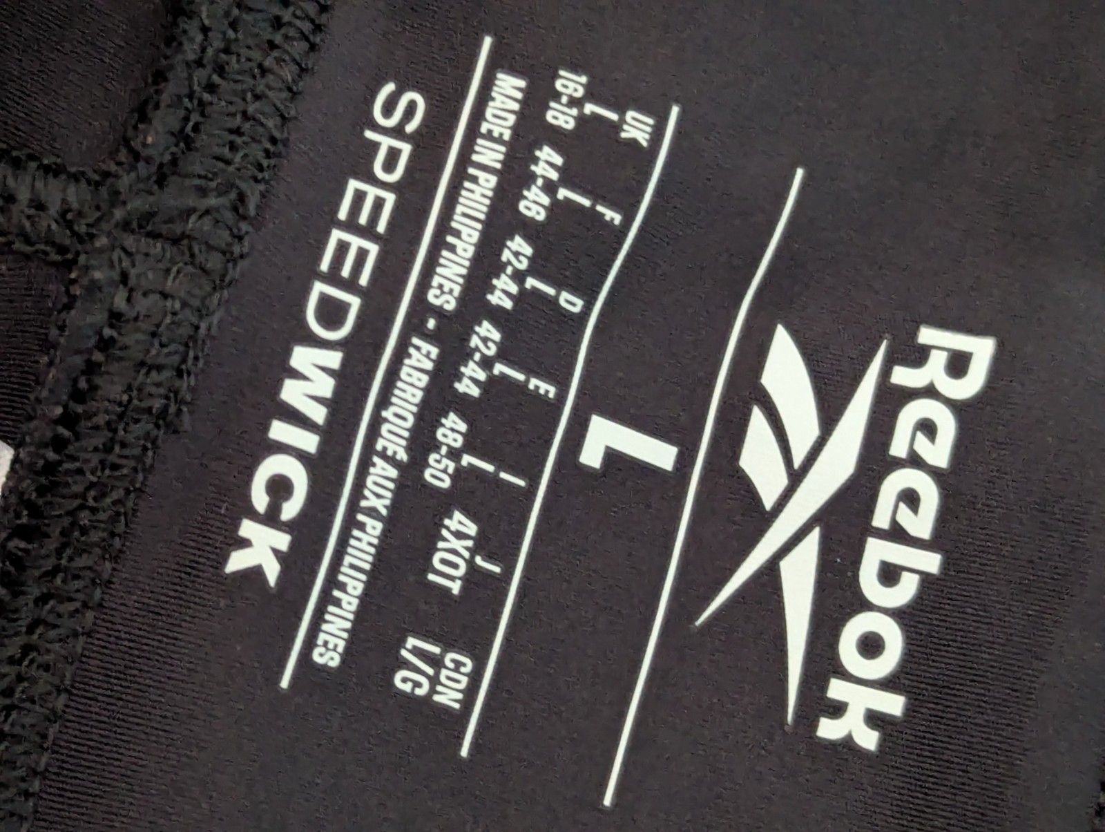 Reebok Reebok Athletic Leggings Large Black Womens Running Pants Size 34" / US 12 / IT 48 - 4 Thumbnail