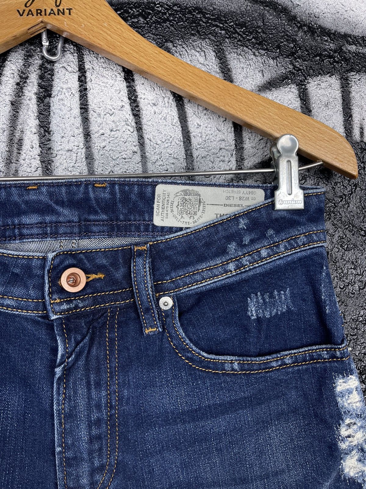 Diesel Diesel Thommer Distressed Slim Jeans Men’s Size W28 L30 Size US 28 / EU 44 - 8 Thumbnail