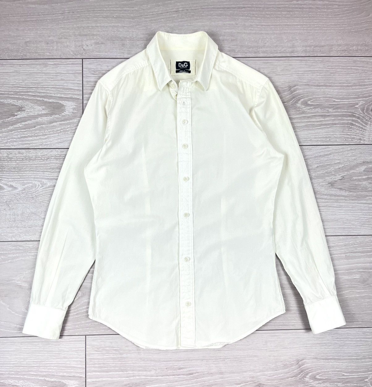Dolce & Gabbana Dolce&Gabbana White Cotton Classic Button Shirt M Size Size US M / EU 48-50 / 2 - 1 Thumbnail