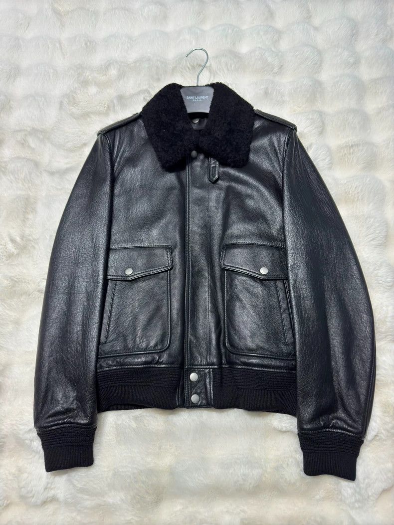 Yves Saint Laurent saint laurent Pilot Leather Jacket 2501-Nextarrow Size US M / EU 48-50 / 2 - 1 Thumbnail