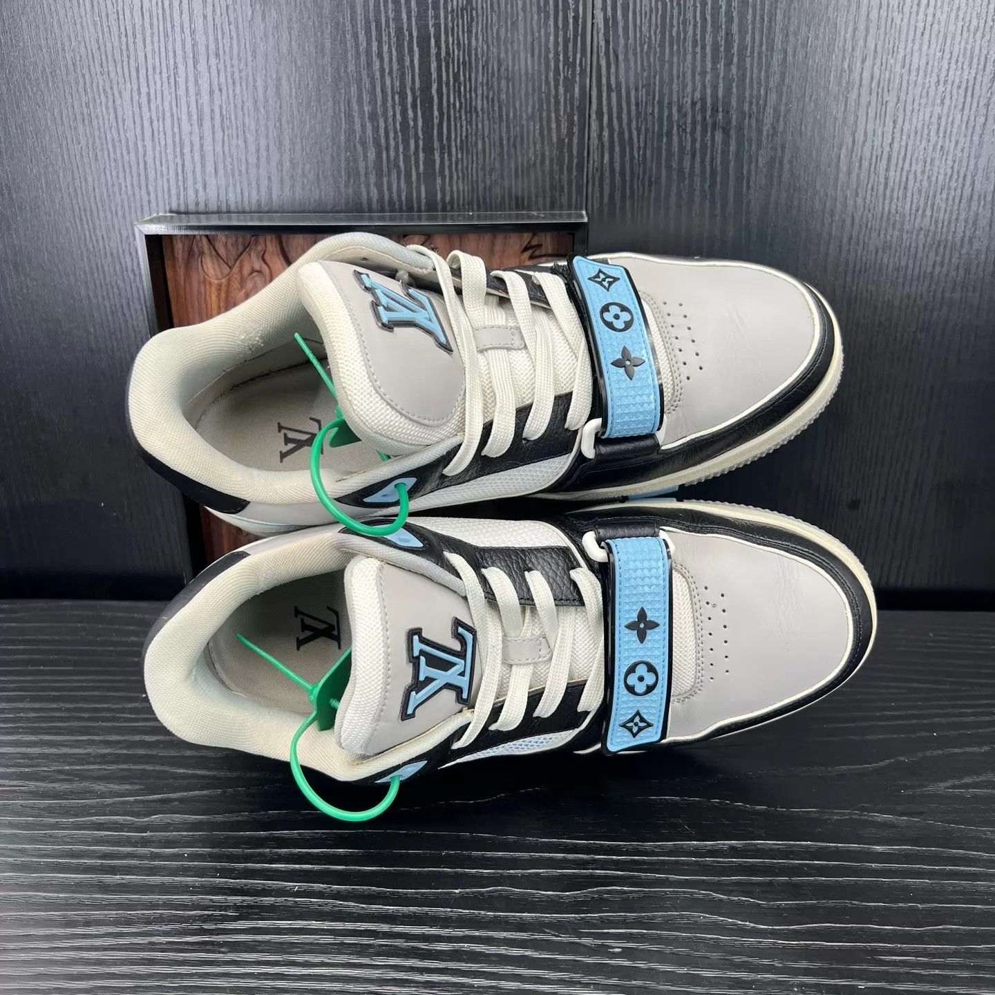 Louis Vuitton LV Trainer Ocean Blue 7/41 Good Condition With Box Size US 8 / EU 41 - 6 Thumbnail