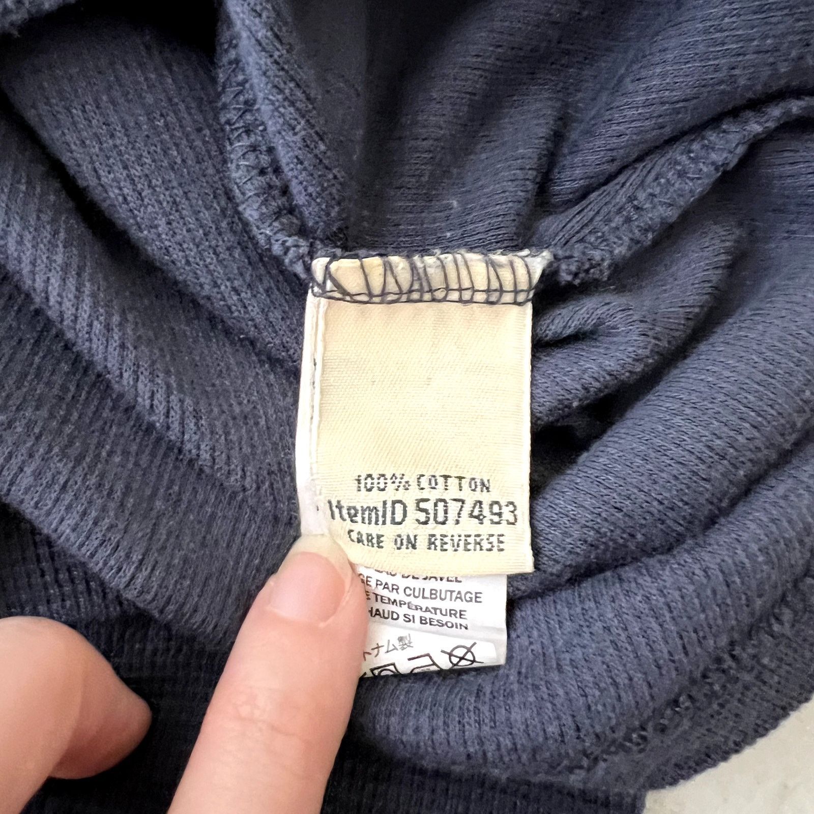 L.L. Bean LL Bean Blue Ribbed Long Sleeve Top Size M / US 6-8 / IT 42-44 - 7 Thumbnail