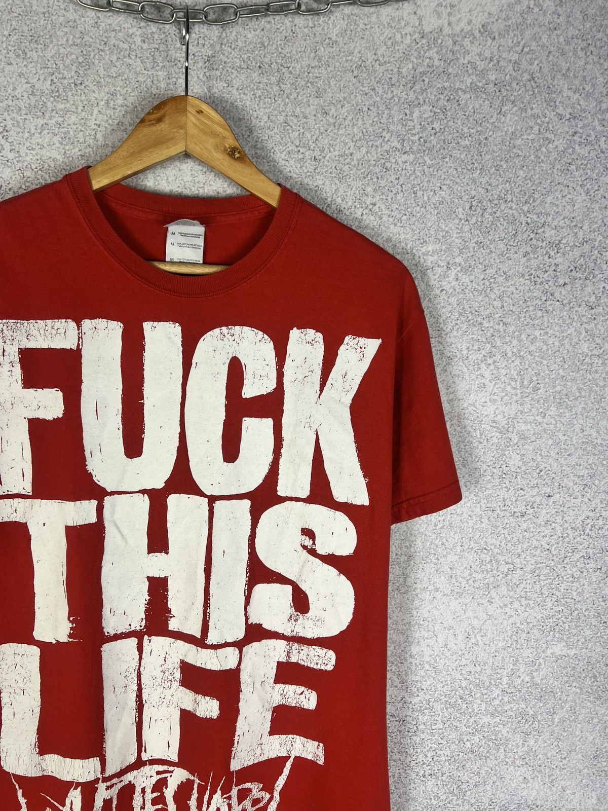 Other Vintage Y2K Humor FUCK THIS LIFE T-shirt Size US M / EU 48-50 / 2 - 2 Thumbnail