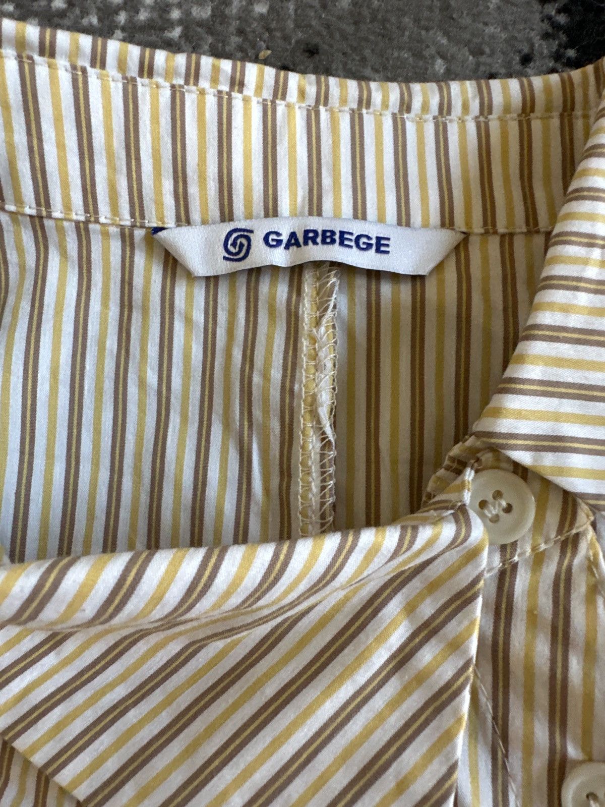Japanese Brand GARBEGE STRIPED BUTTON UP Size S / US 4 / IT 40 - 10 Thumbnail
