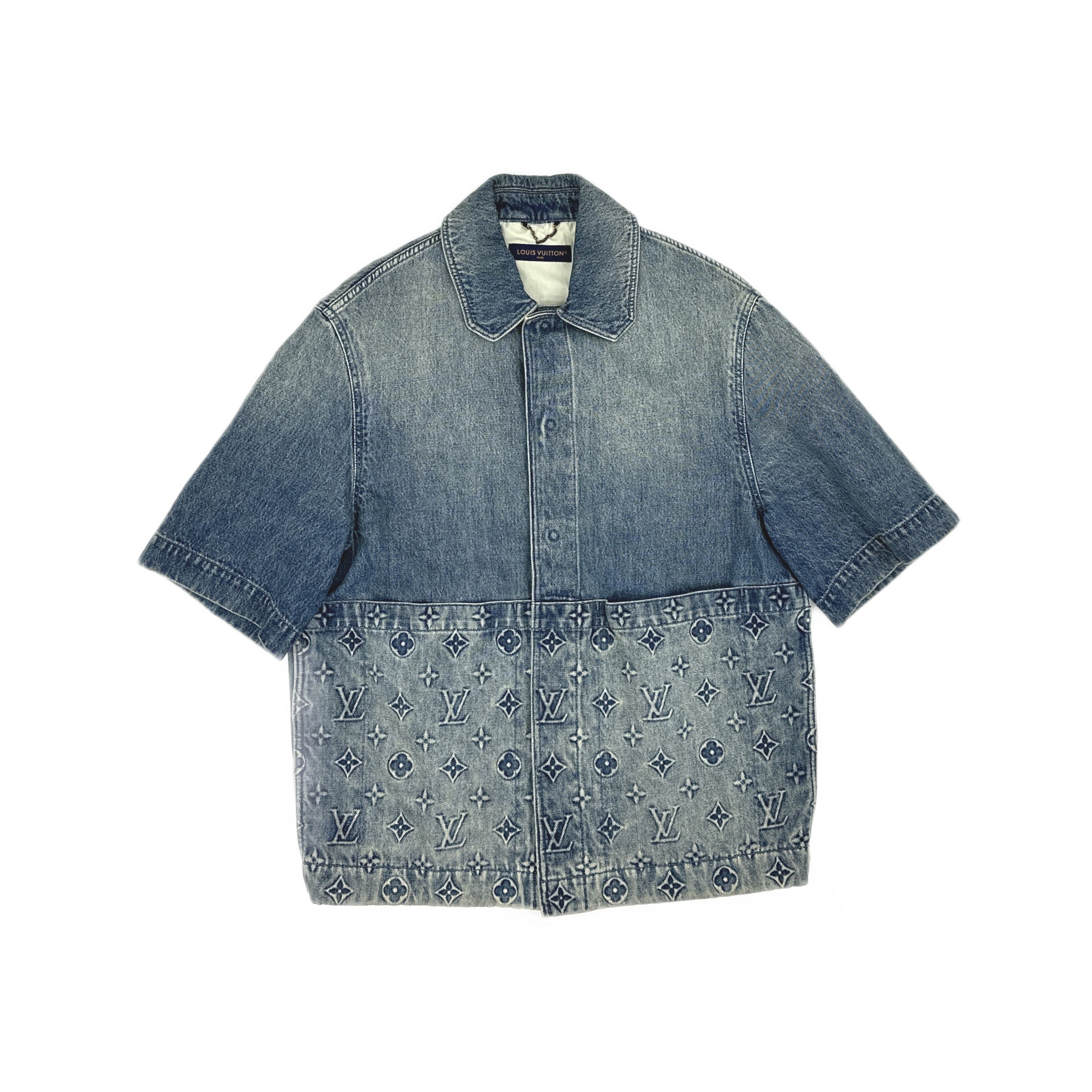 Louis Vuitton Louis Vuitton Monogram Denim Short Sleeve Shirt M Size US M / EU 48-50 / 2 - 1 Thumbnail