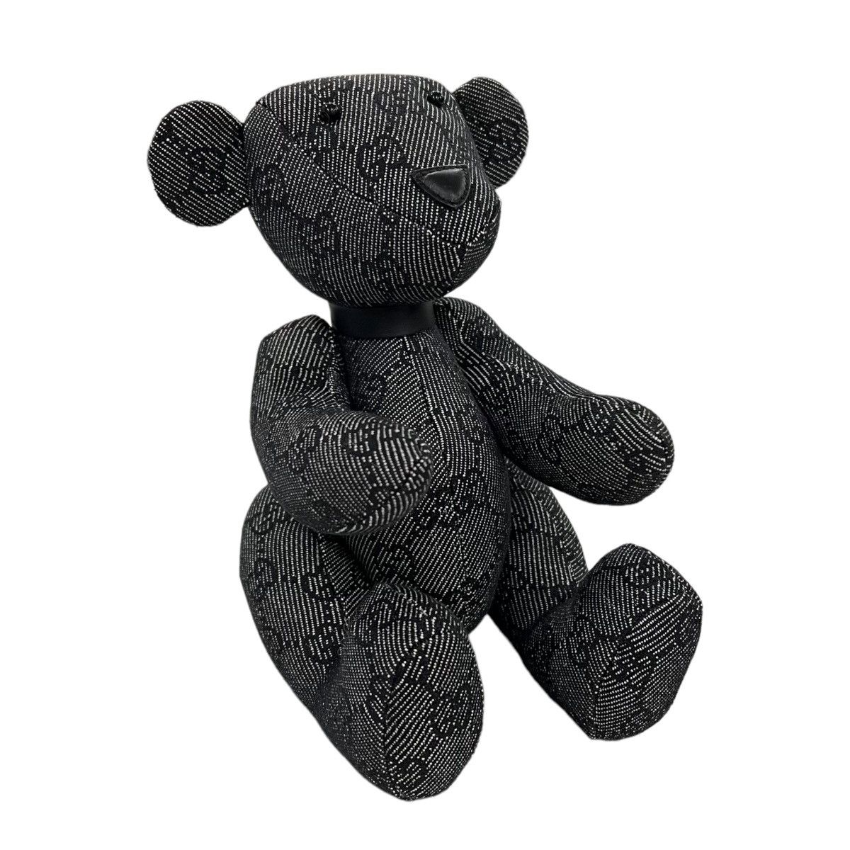 image of Gucci Monogram Teddy Bear in Black, Men's