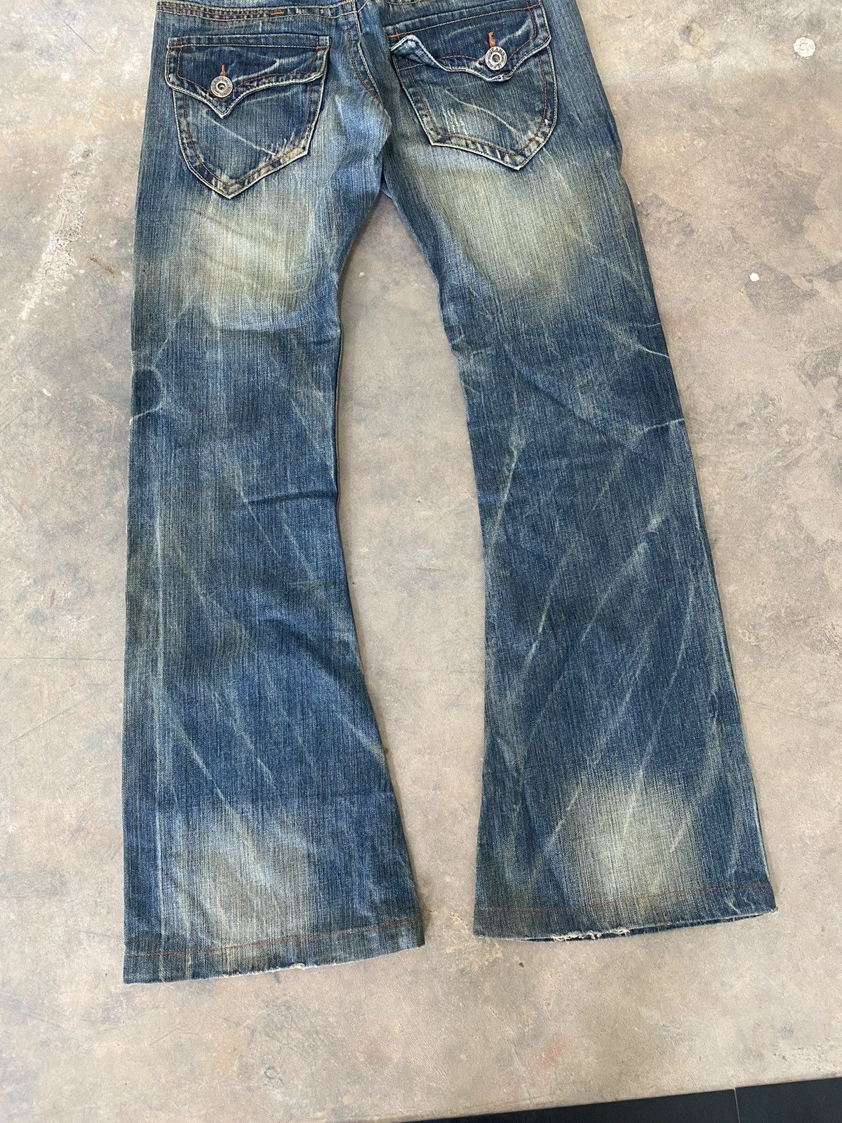 Hysteric Glamour × Japanese Brand × Le Grande Bleu (L.G.B.) Flare ☠️ Remix Wash Jeans punk Grunge LGB Rare Japan Size US 30 / EU 46 - 11 Thumbnail