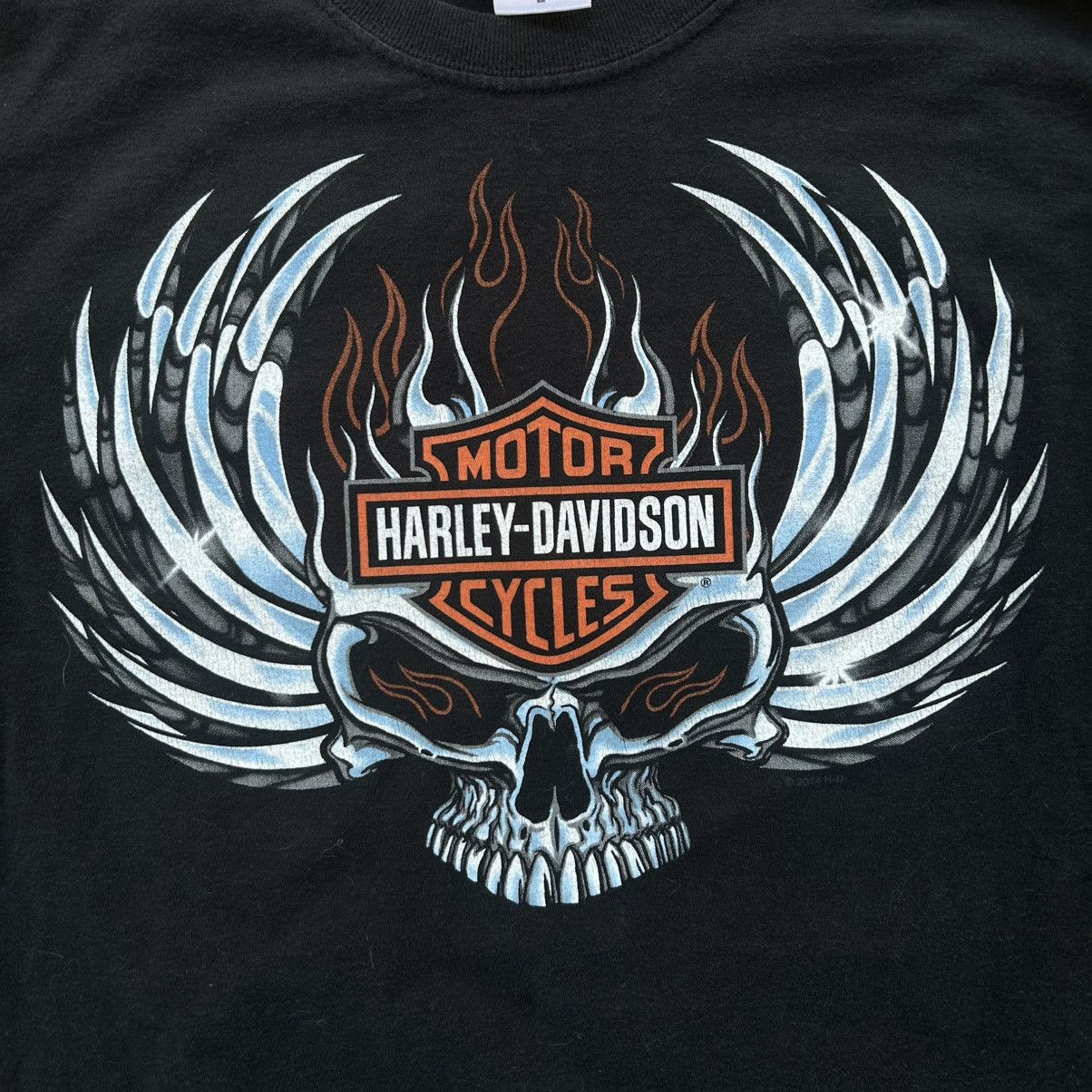 Harley Davidson Harley Davidson Chrome Skull Flames Long Sleeve Shirt Large Size US L / EU 52-54 / 3 - 2 Thumbnail