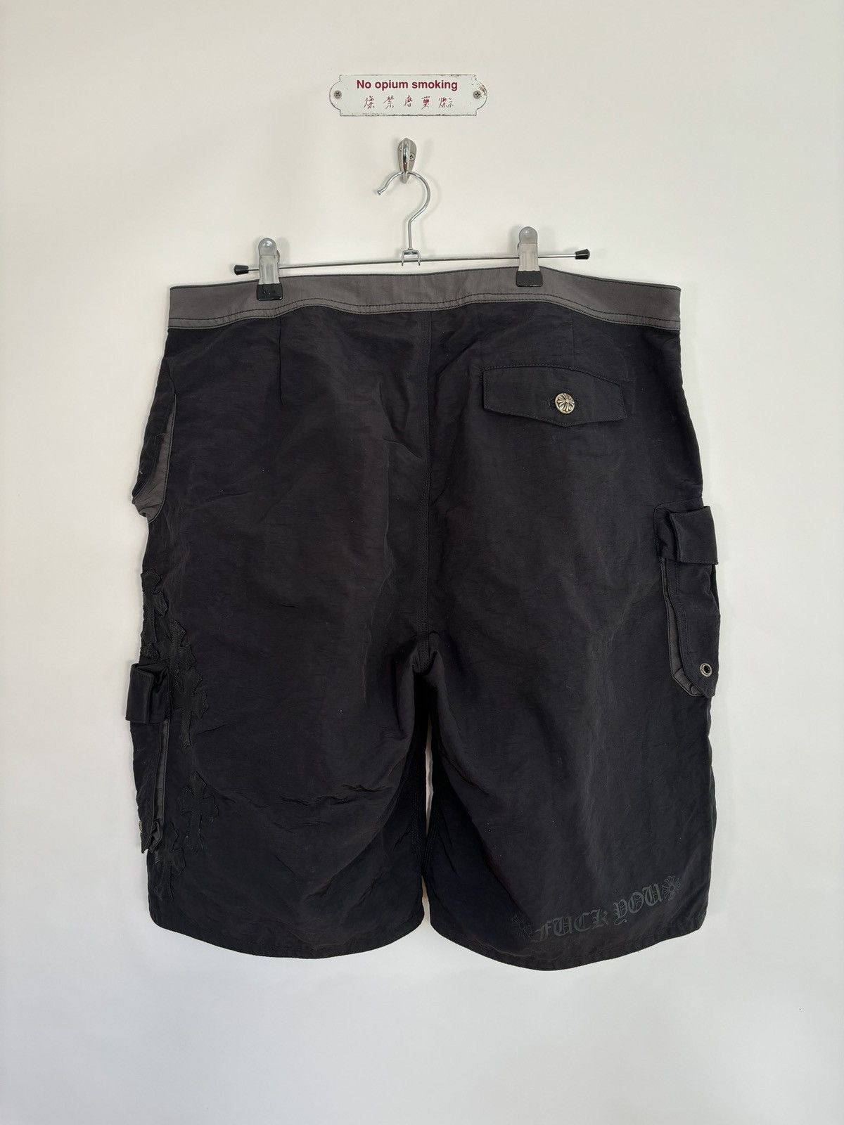 Chrome Hearts 🚭CHROME GRAIL🚭2008 JAPAN EXCLUSIVE LEATHER PATCH Shorts Size US 36 / EU 52 - 11 Thumbnail