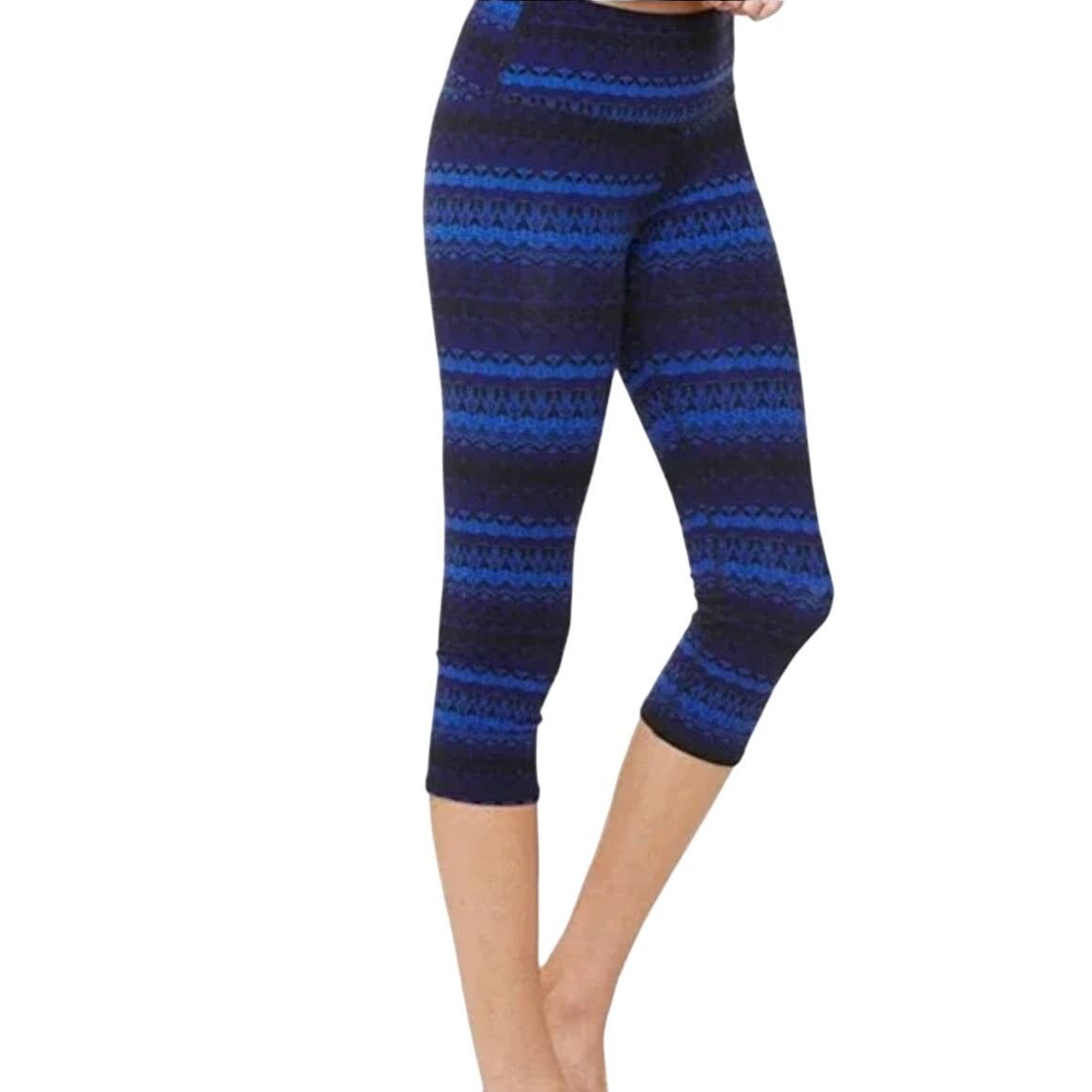 Alo Yoga Airbrush Capri Legging Arctic Royalty Blue Medium, Women's (Size 32)