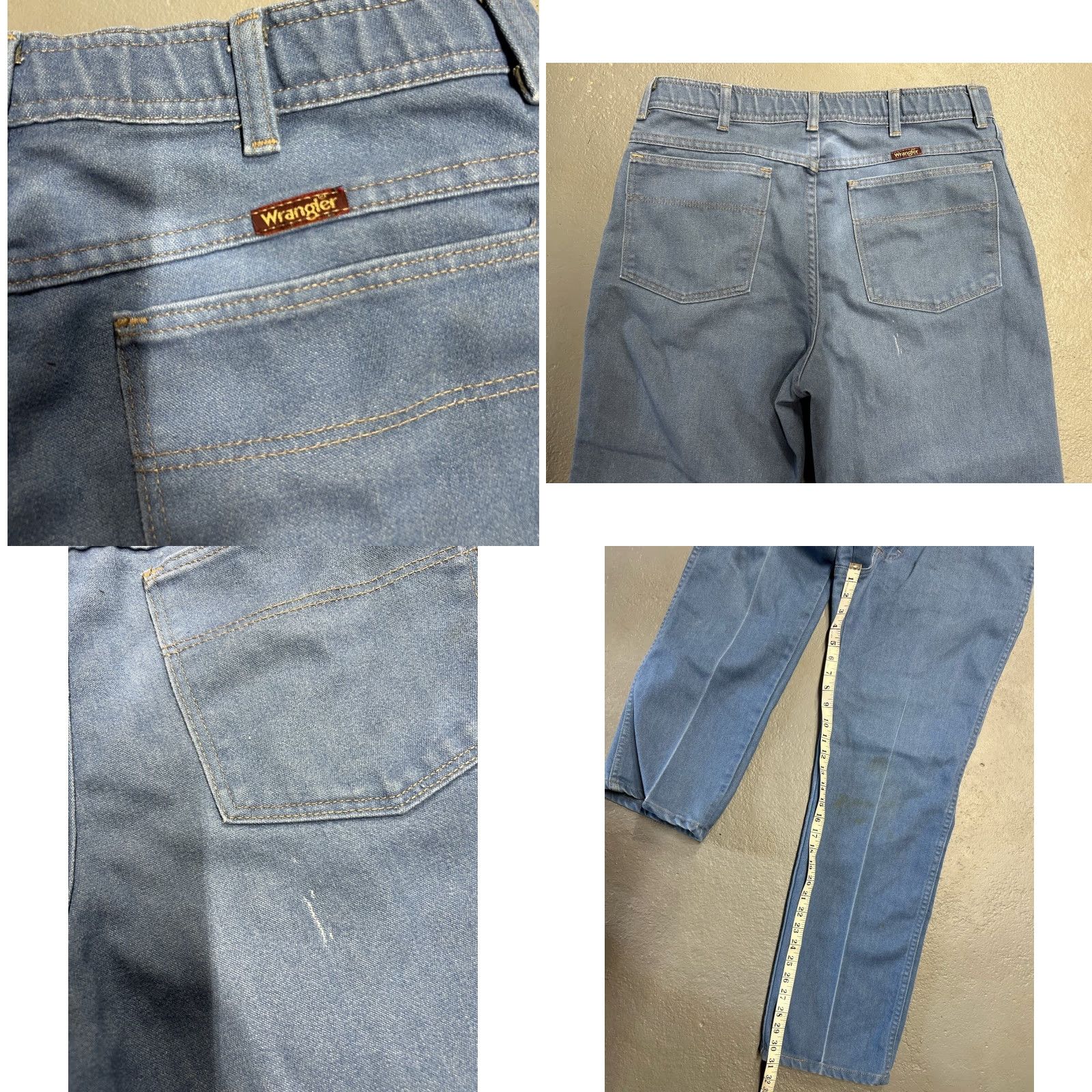Wrangler VINTAGE Wrangler Jeans Mens 34x32 Blue 90s Bootcut Regular Fit 80s 90s Theme Mens Size US 34 / EU 50 - 8 Thumbnail