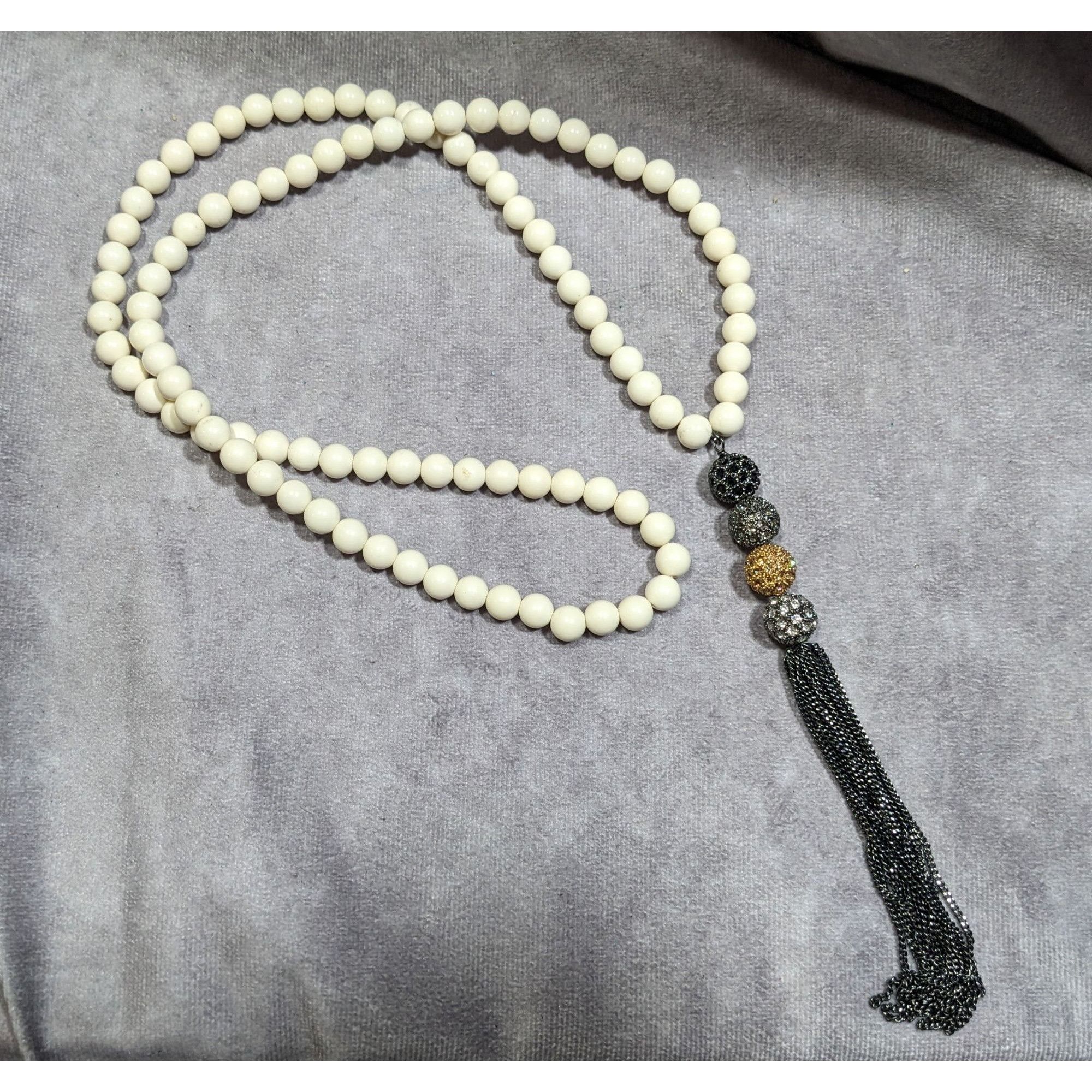 Other Boho Chic Stone Beaded Necklace With Metallic Rhinestone Bea Size ONE SIZE - 8 Thumbnail