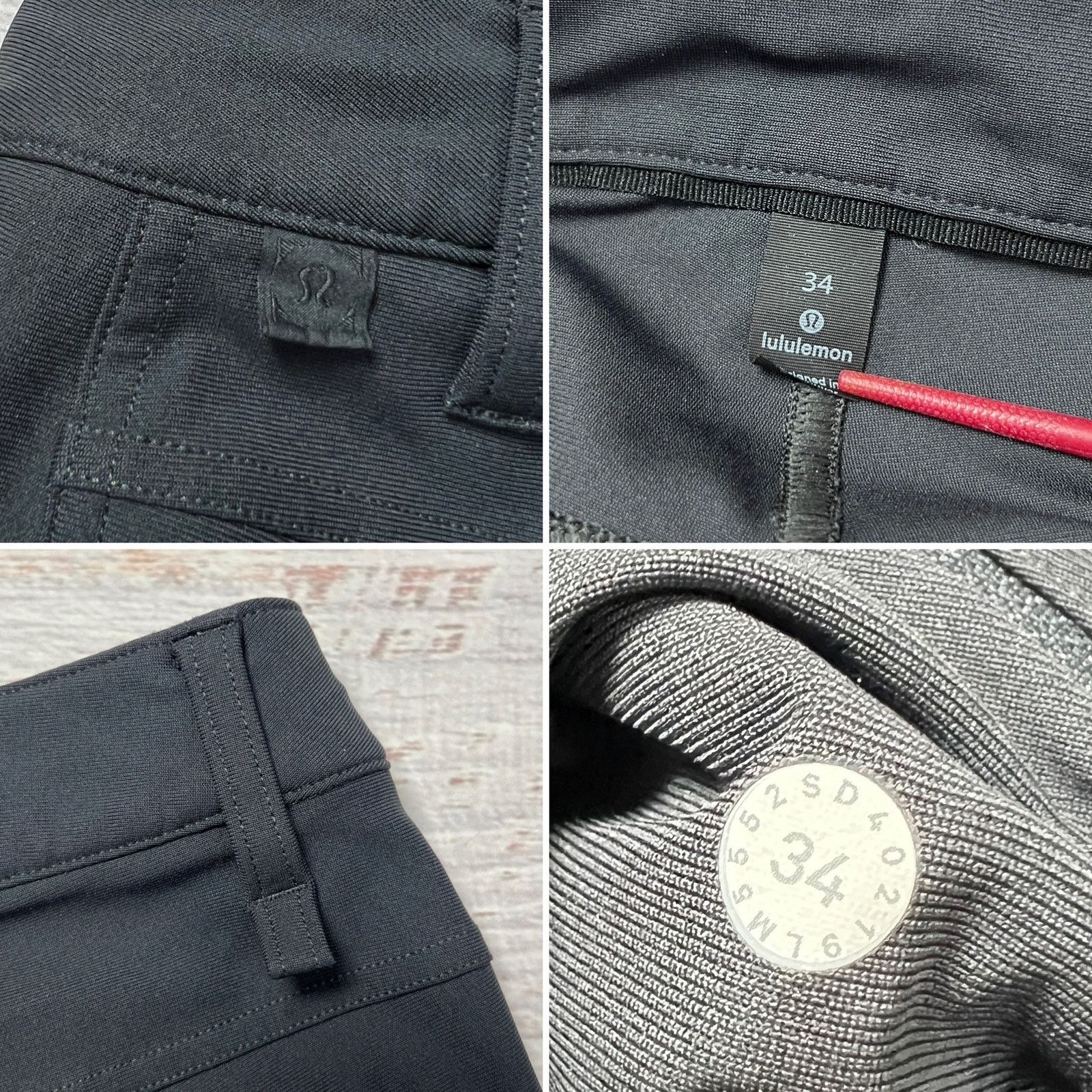 Lululemon Lululemon ABC Slim Fit Warpstreme Chino Black Gray 34x28 Size US 34 / EU 50 - 3 Thumbnail