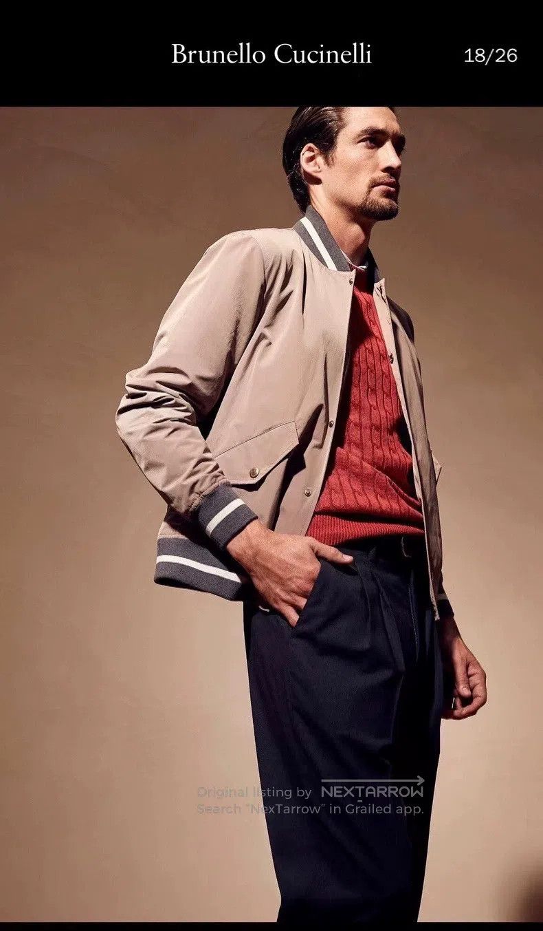Brunello Cucinelli Brunello Cucinelli Baseball Jacket, Waterproof Windbreaker Size US L / EU 52-54 / 3 - 2 Thumbnail