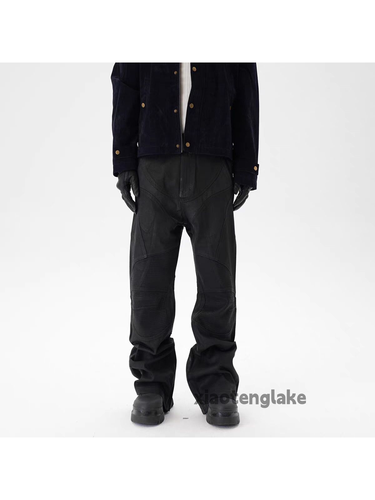 Jean xtl wax coated patchwork motorcycle flared pants Size US 32 / EU 48 - 10 Thumbnail
