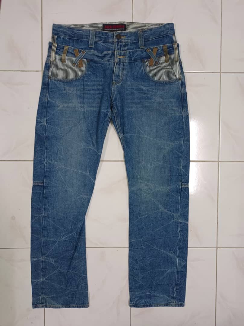 If Six Was Nine × Japanese Brand Jack Serika Double Waist Jeans Punk Seditioneries Style Size US 32 / EU 48 - 1 Thumbnail